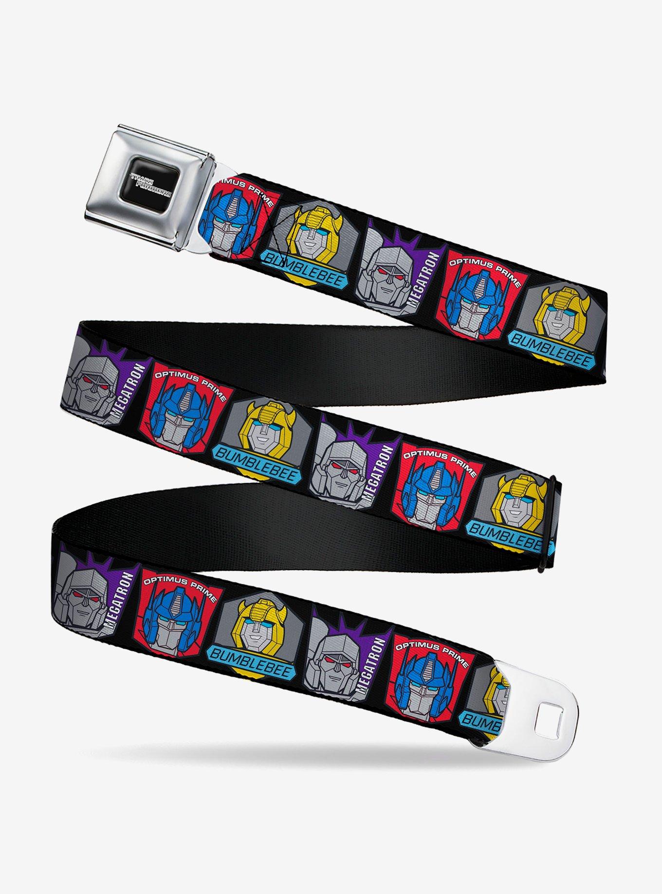 Transformers Character Trio Face and Name Icons Multi Seatbelt Buckle Belt, , hi-res
