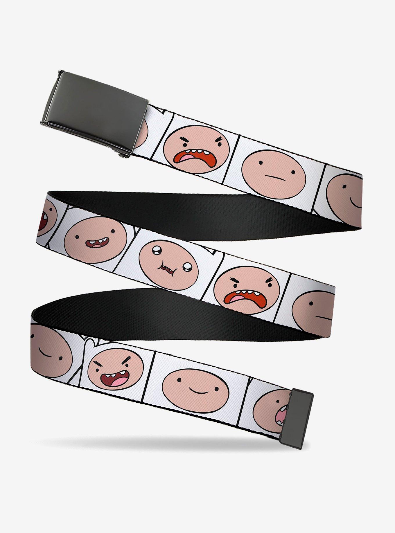 Adventure Time Finn Expression Blocks Clamp Buckle Belt
