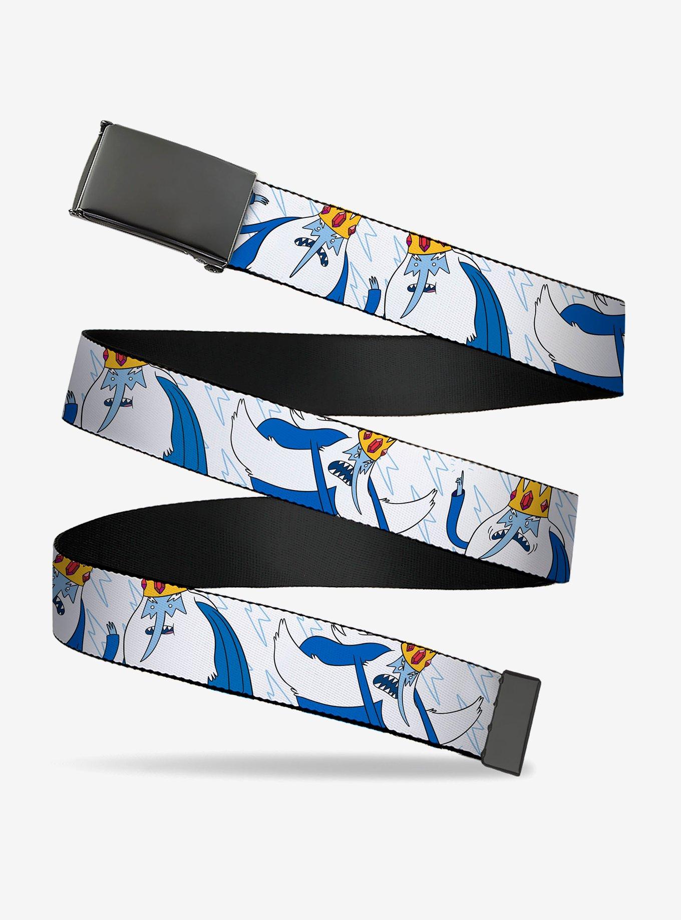 Adventure Time Ice King Poses and Bolts Clamp Buckle Belt