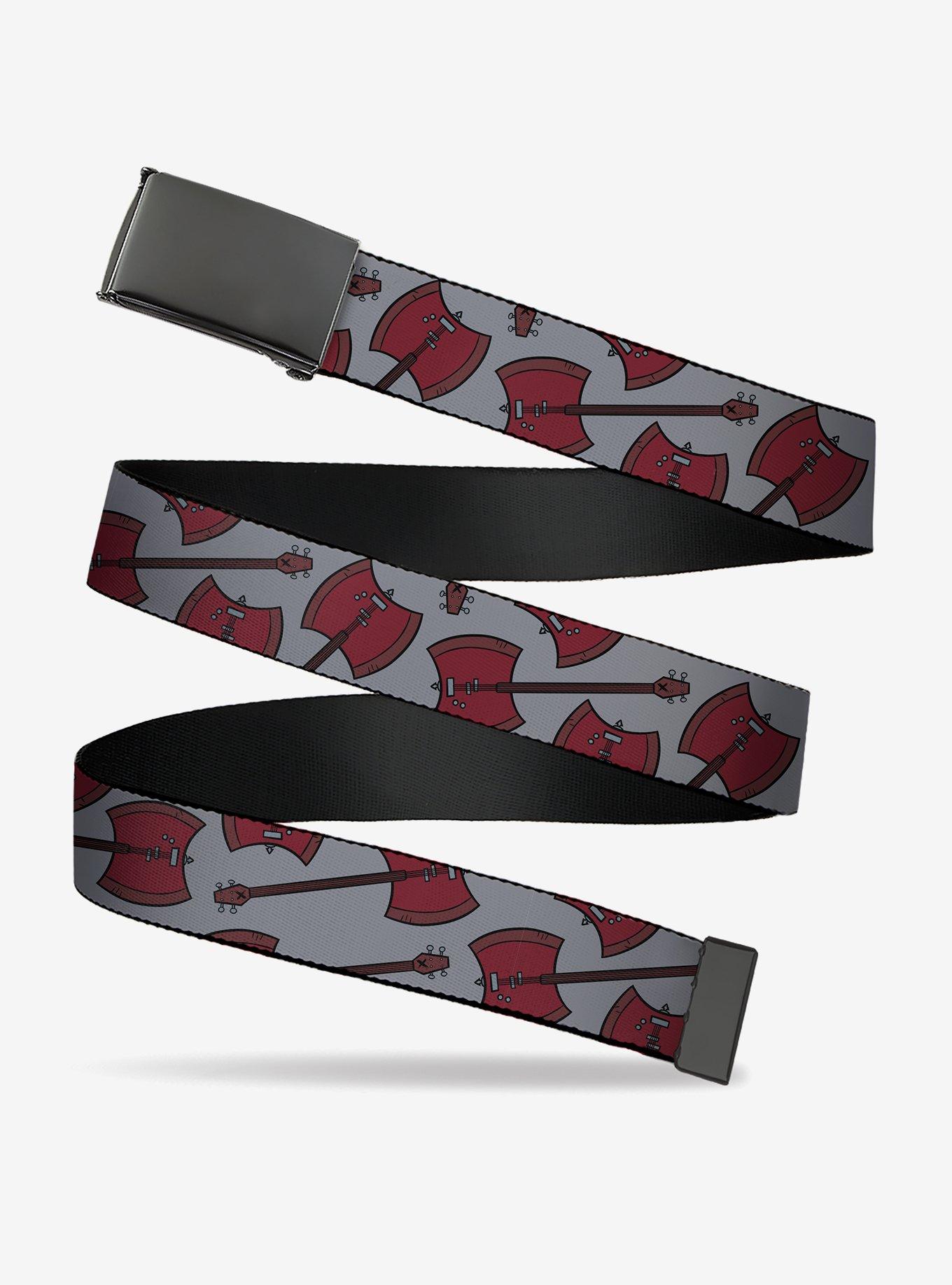 Adventure Time Marceline's Axe Bass Scattered Clamp Buckle Belt, , hi-res