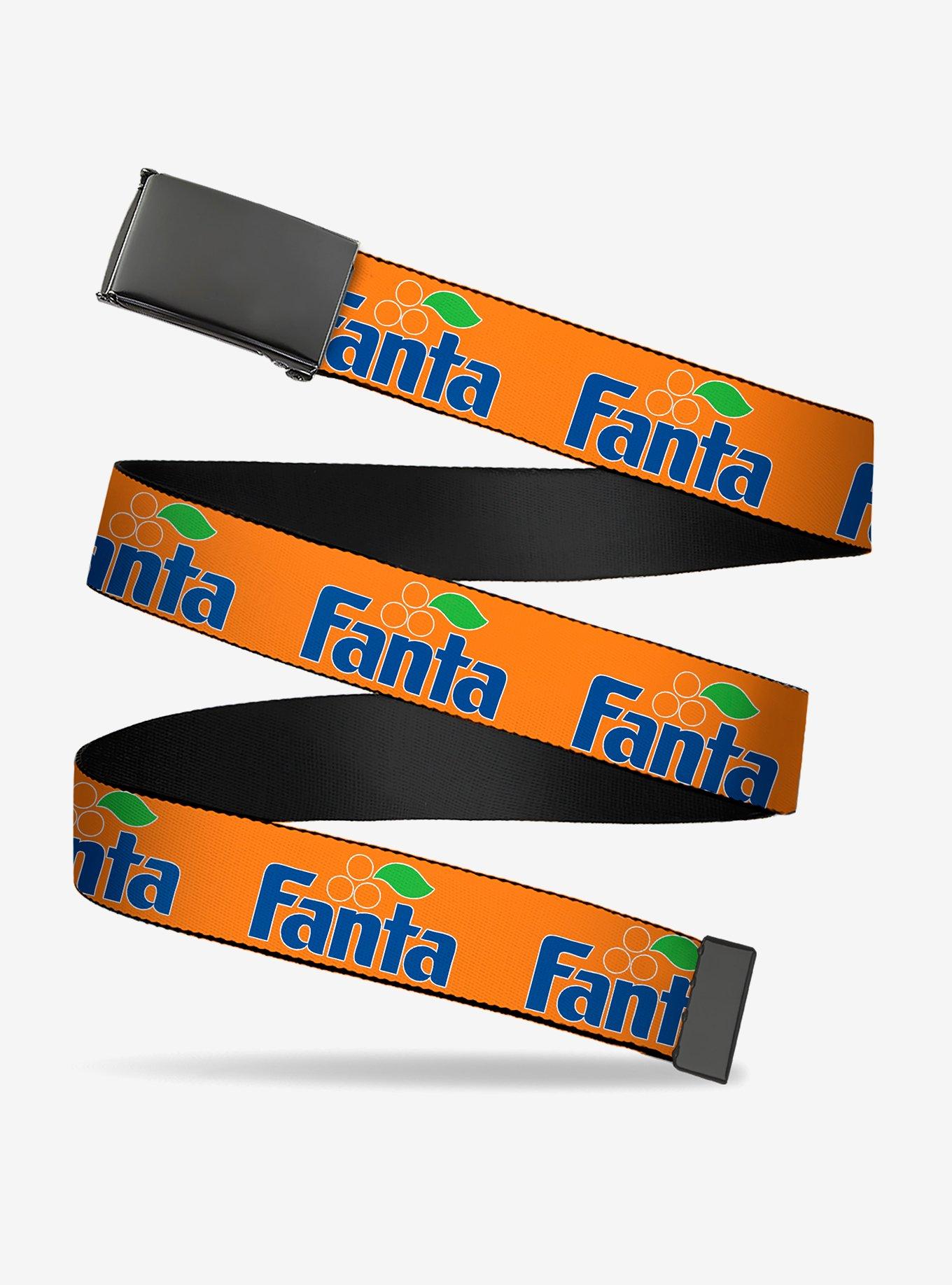 Fanta Vintage Logo Blue Clamp Buckle Belt, , hi-res