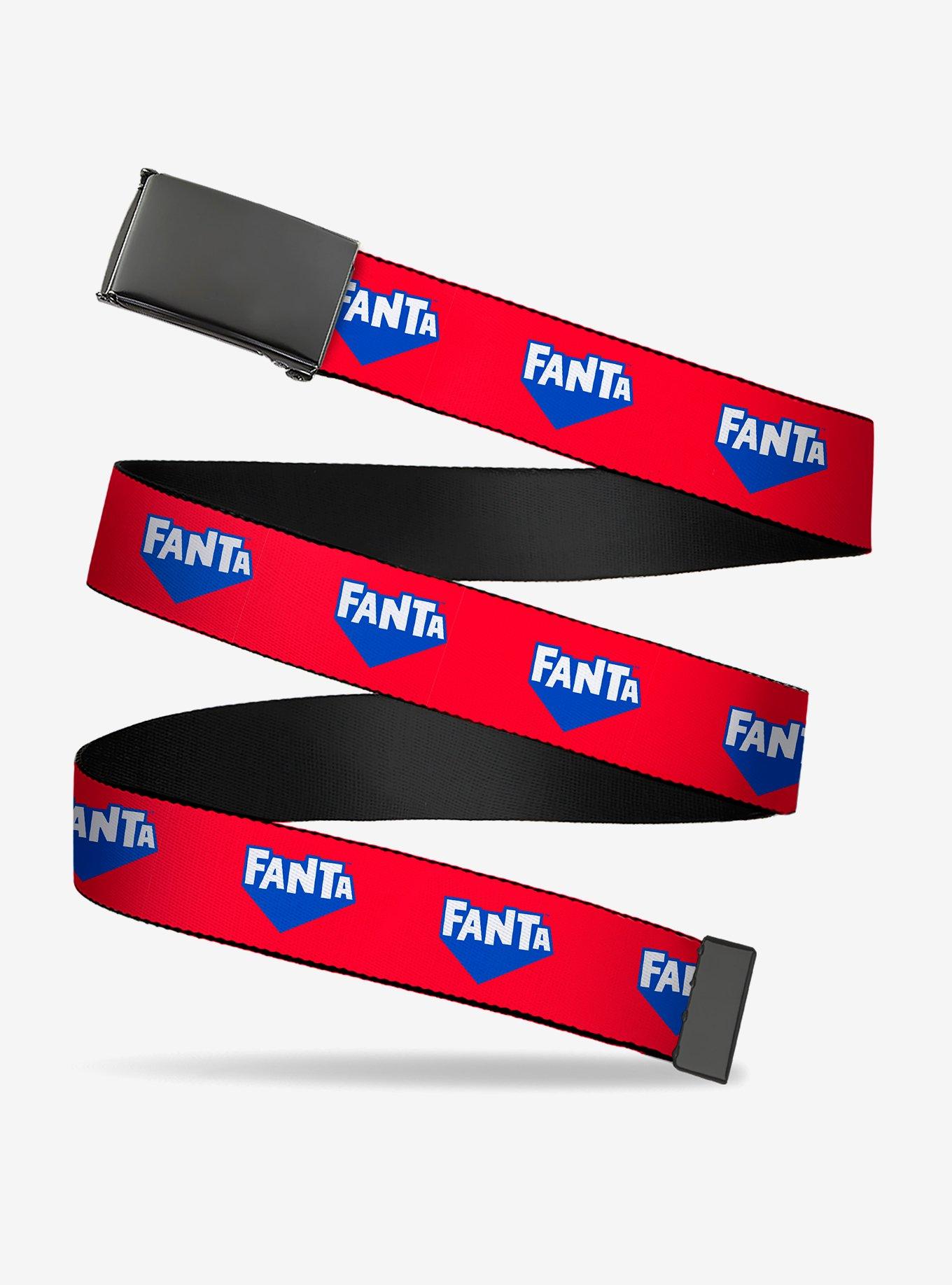 Fanta Logo Strawberry Clamp Buckle Belt
