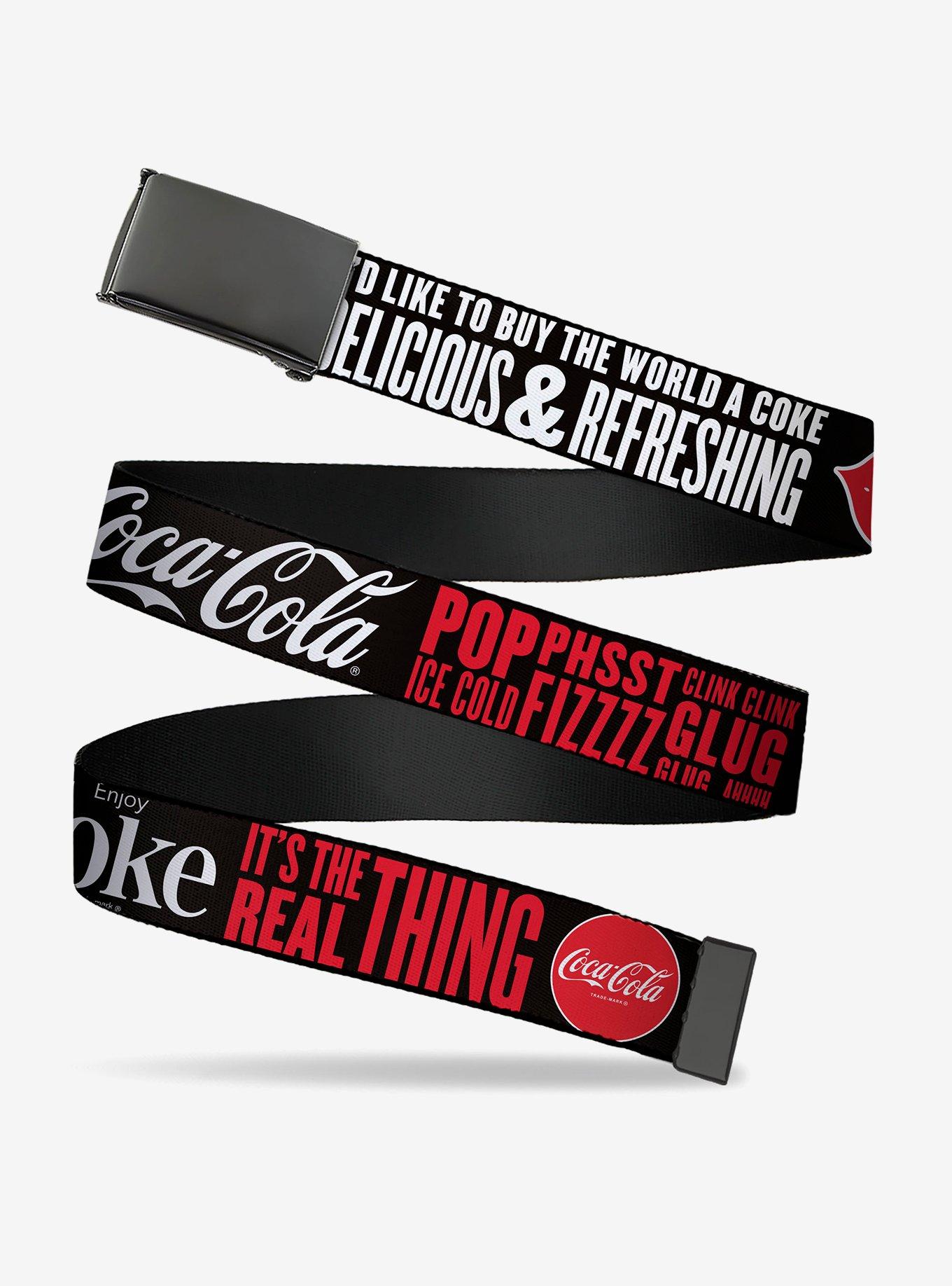 Coca-Cola Enjoy Coke Its The Real Thing Clamp Buckle Belt