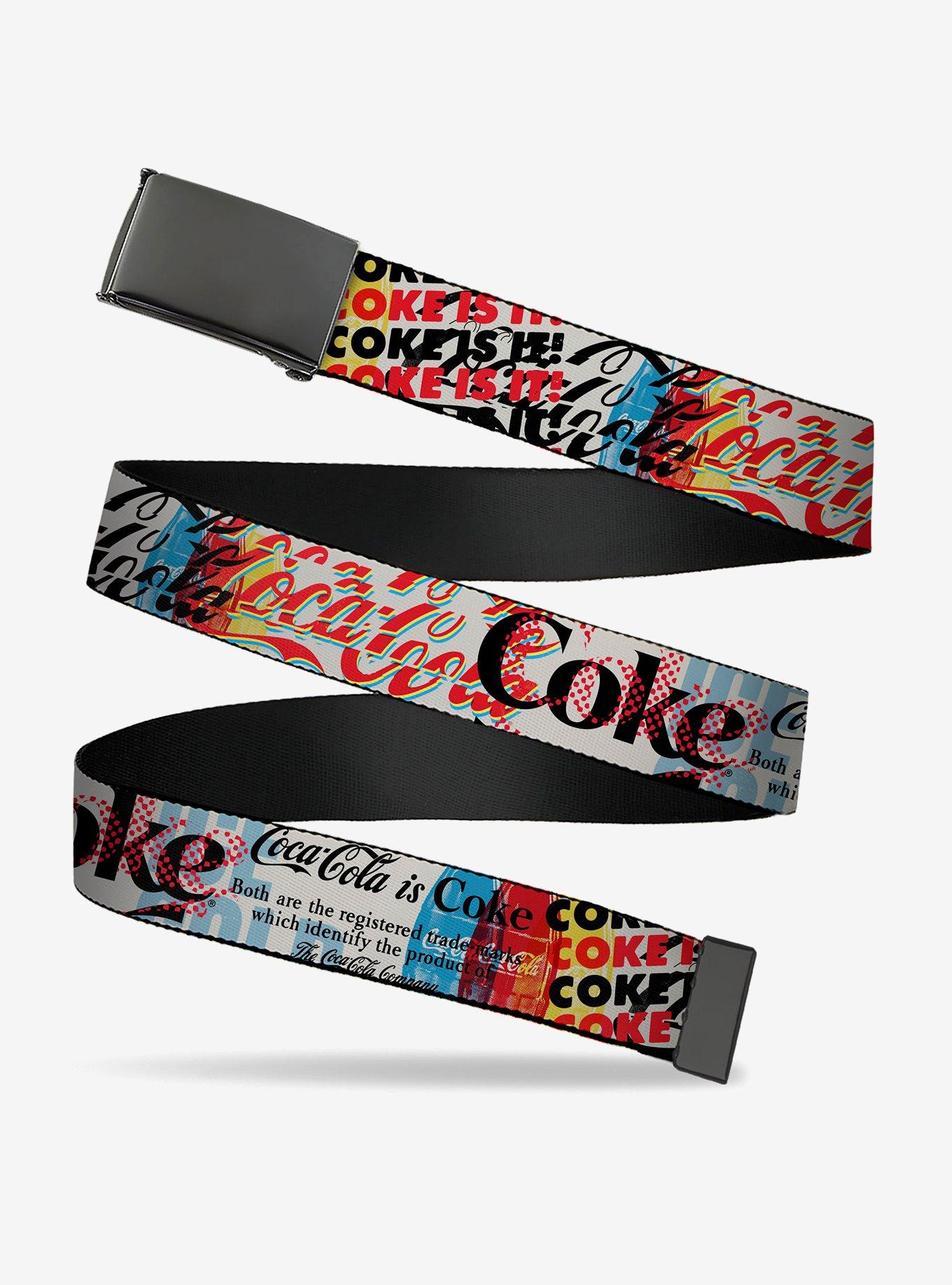 Coke Is It Pop Art Collage Multi Clamp Buckle Belt, , hi-res