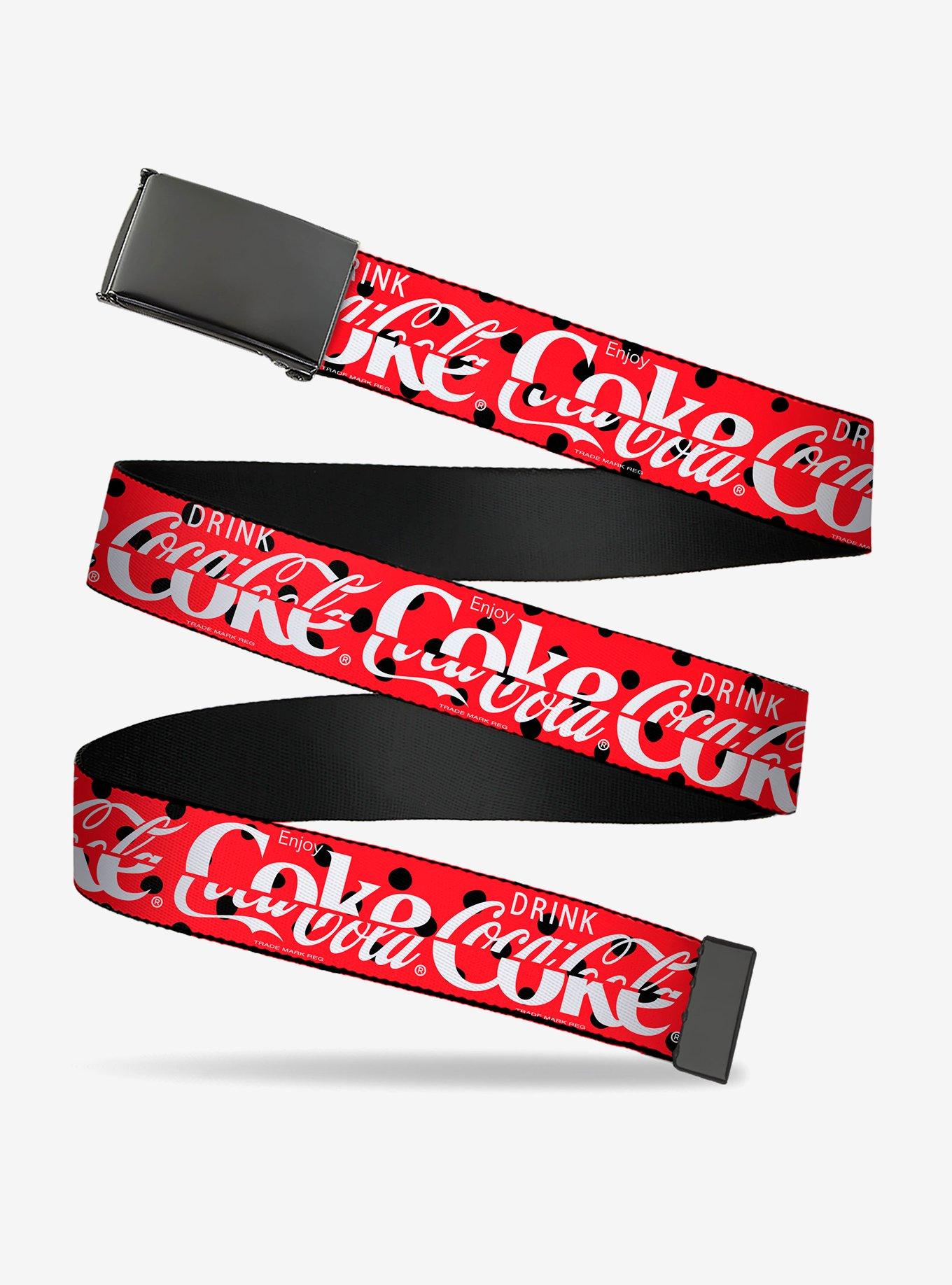 Drink Coca-Cola Coke Polka Dot Clamp Buckle Belt