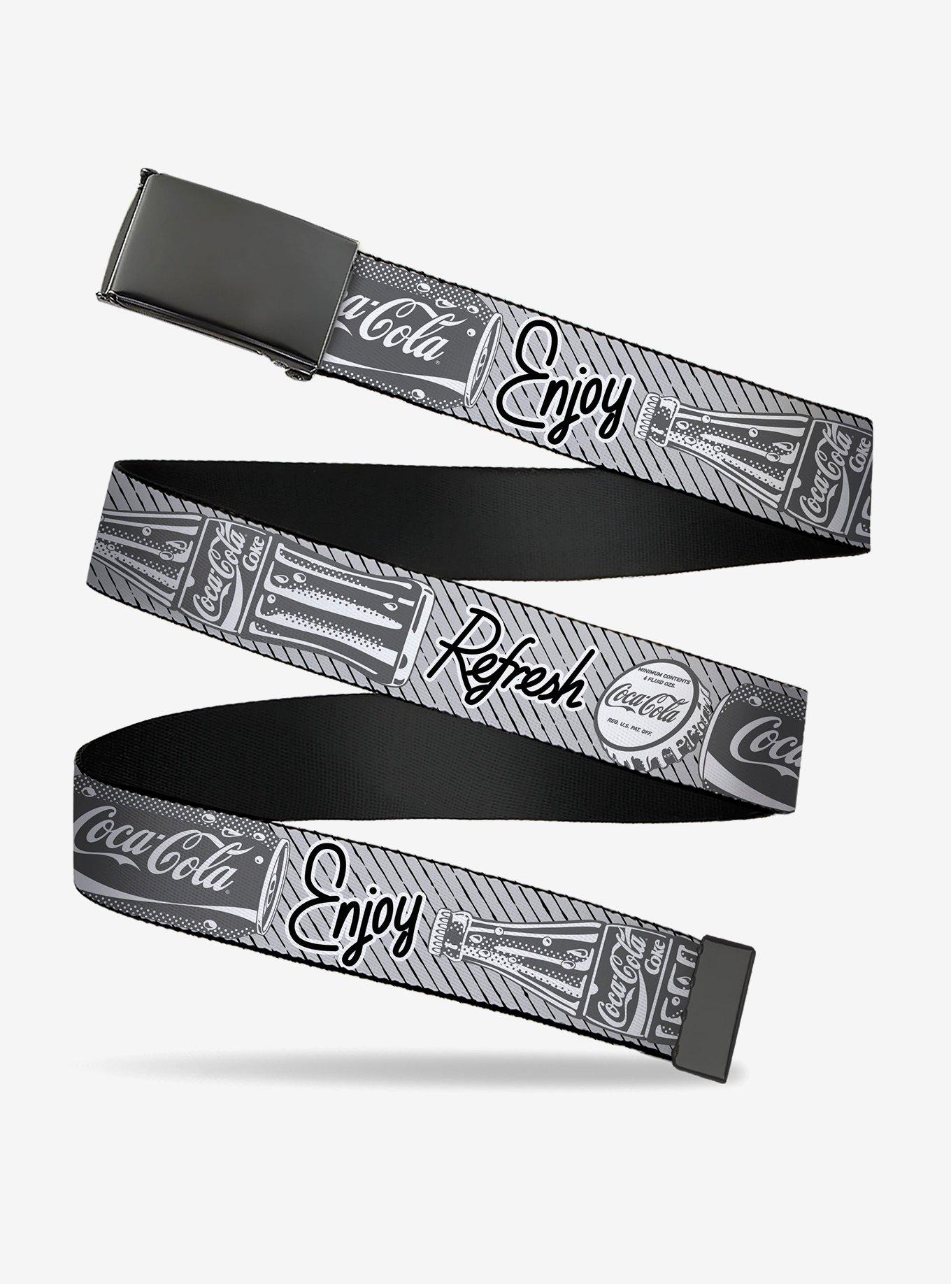 Coca-Cola Enjoy Refresh Can and Bottles Clamp Buckle Belt, , hi-res