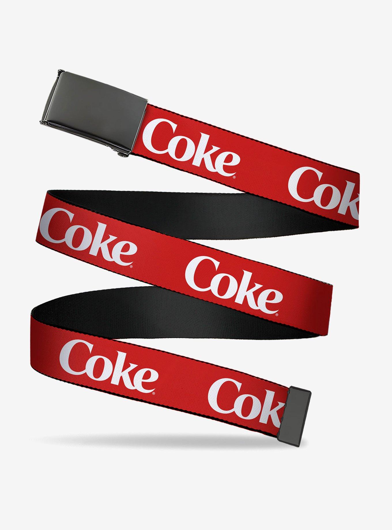 Coca-Cola Coke Text Logo Clamp Buckle Belt, , hi-res