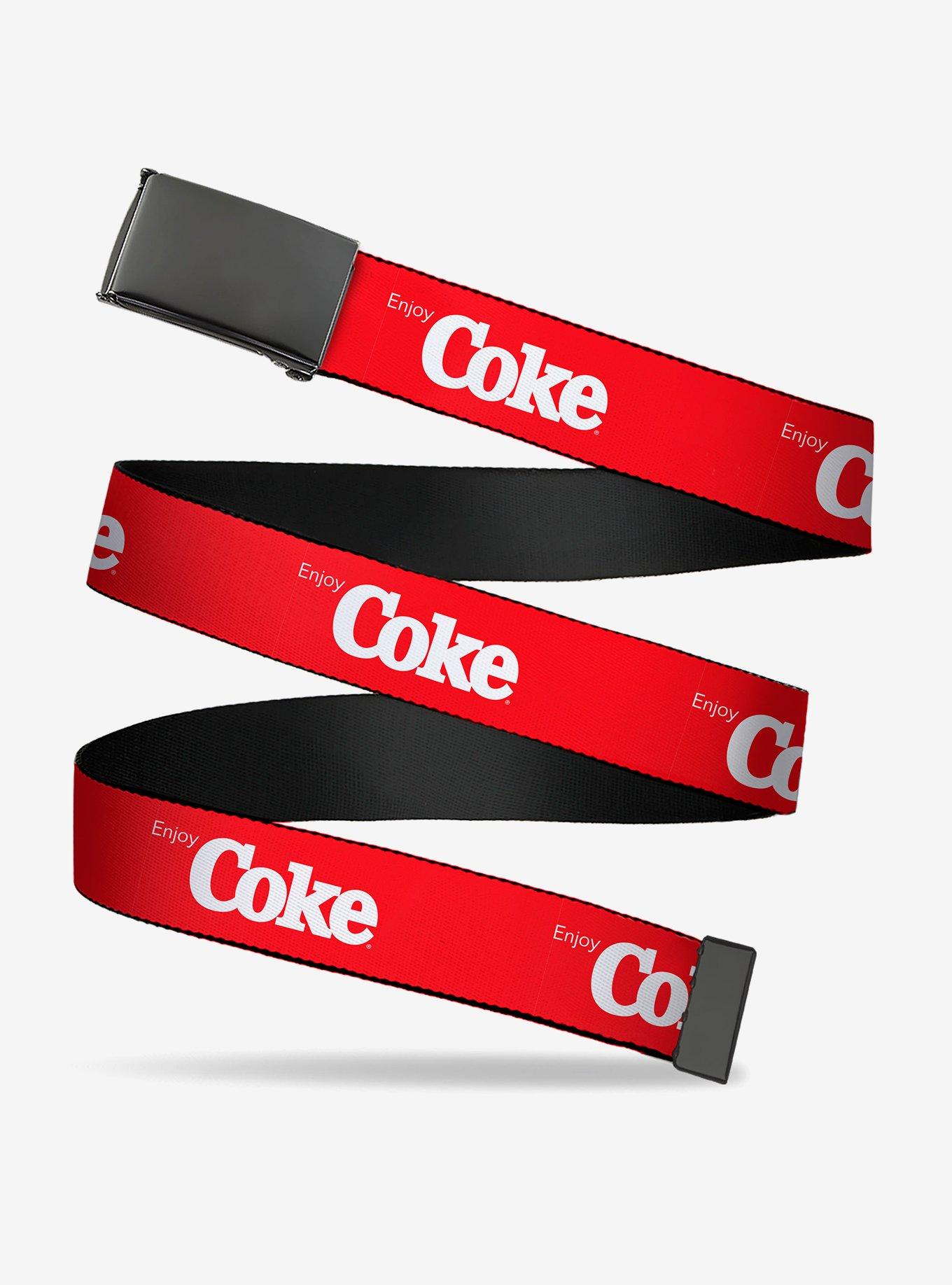 Coca-Cola Enjoy Coke Text Logo Clamp Buckle Belt, , hi-res