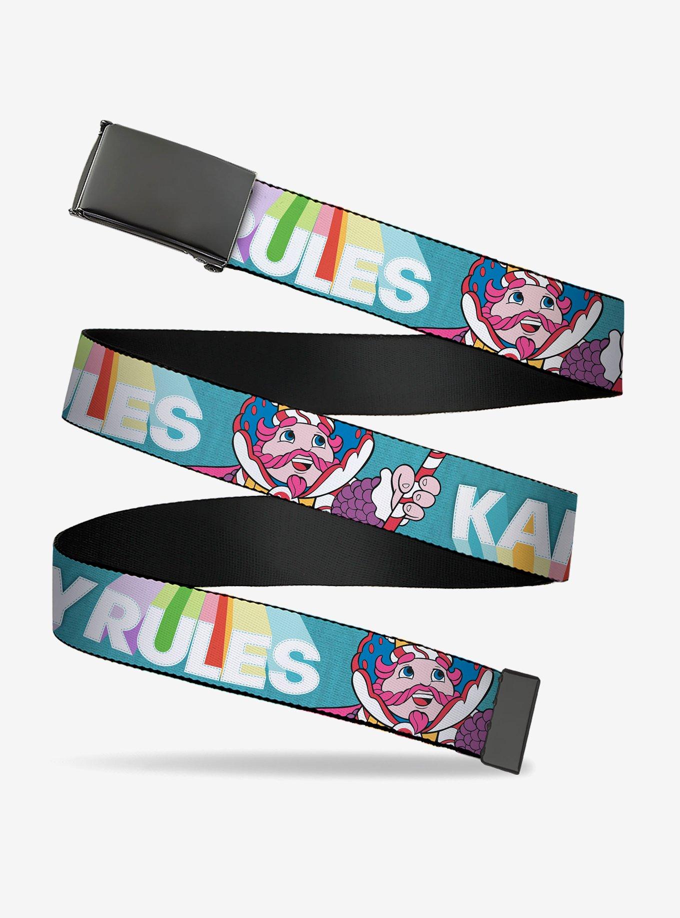 Candy Land Kandy Rules King Kandy Pose Teal Multi Clamp Buckle Belt, , hi-res
