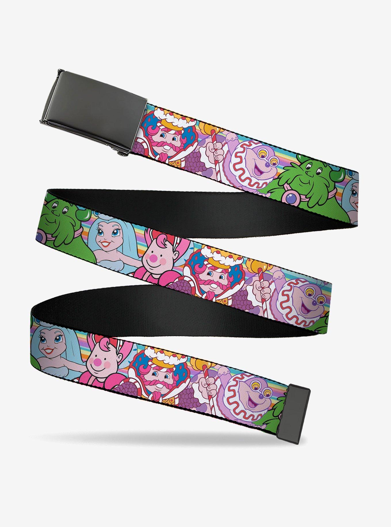 Candy Land Character Lineup Stripe Multi Clamp Buckle Belt