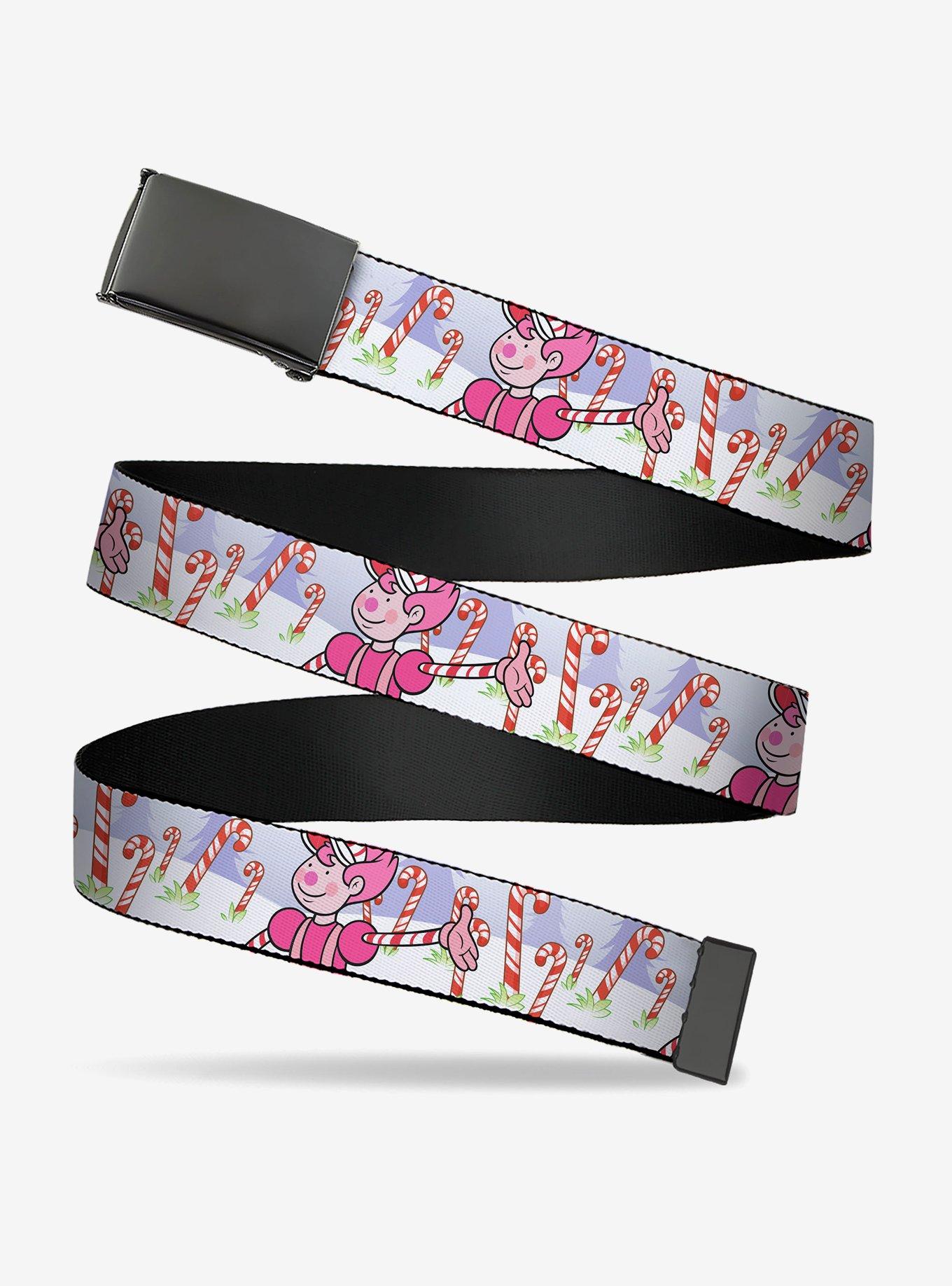 Candy Land Mr Mint Pose and Candy Canes Multi Clamp Buckle Belt