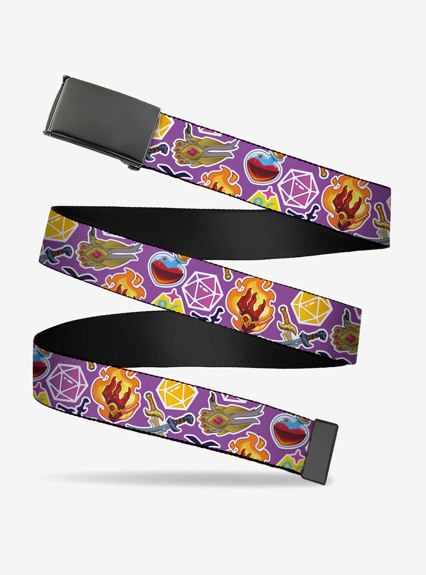 Dungeons & Dragons Icons Scattered Clamp Buckle Belt