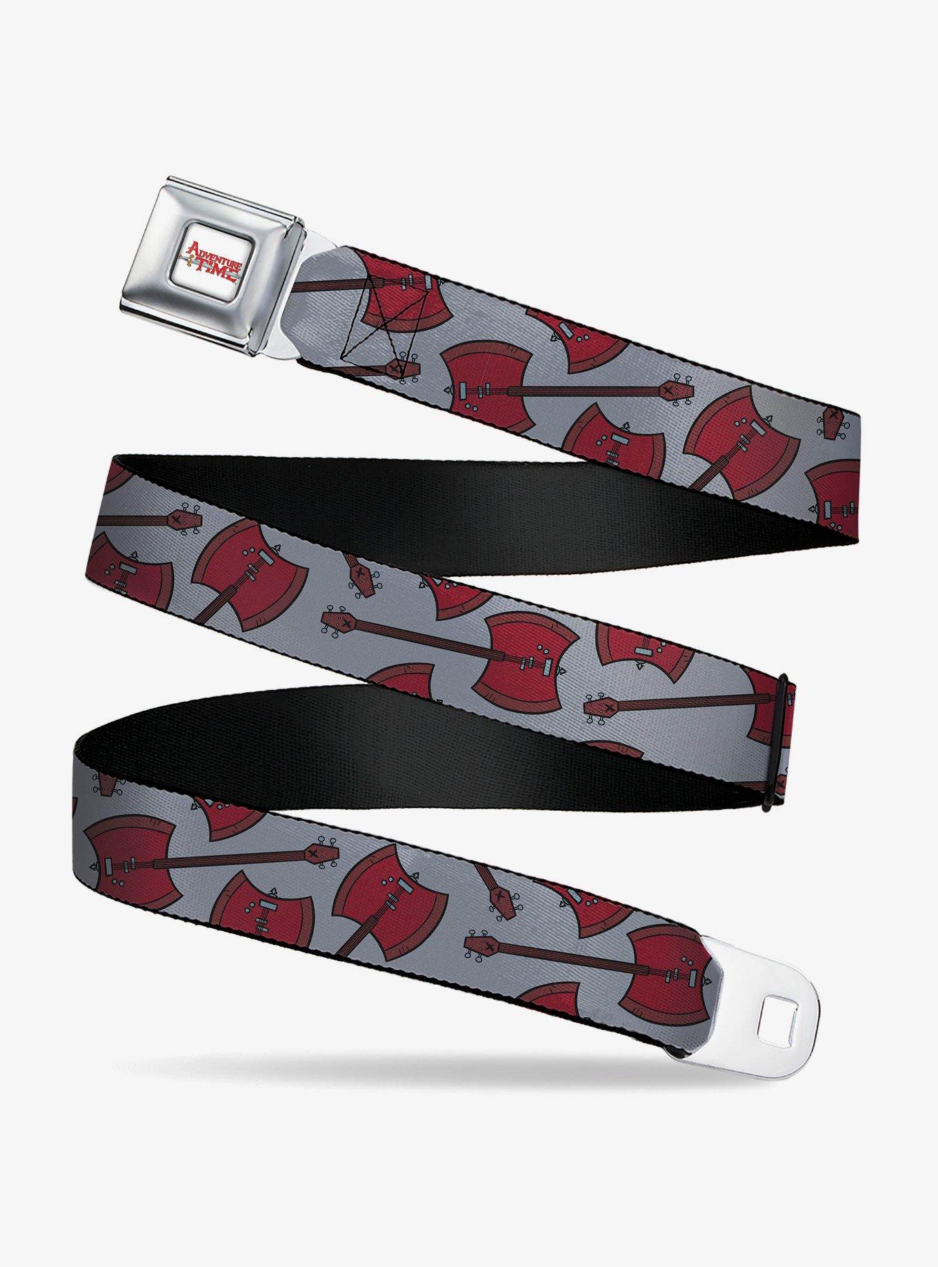 Adventure Time Marceline's Axe Bass Scattered Gray Seatbelt Buckle Belt, , hi-res