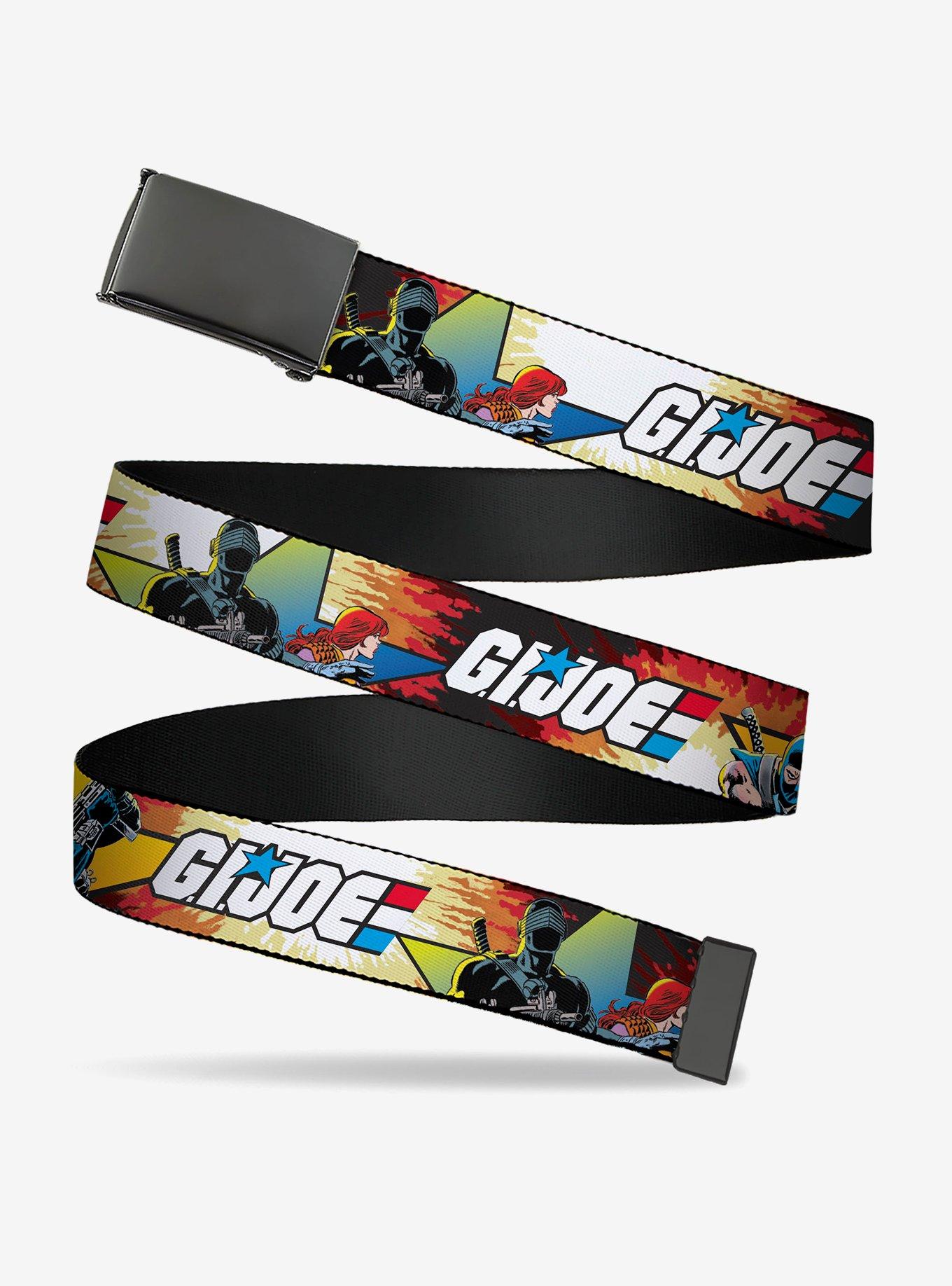 GI Joe Storm Shadow Snake Eyes And Scarlett Comic Cover Pose Clamp Buckle Belt