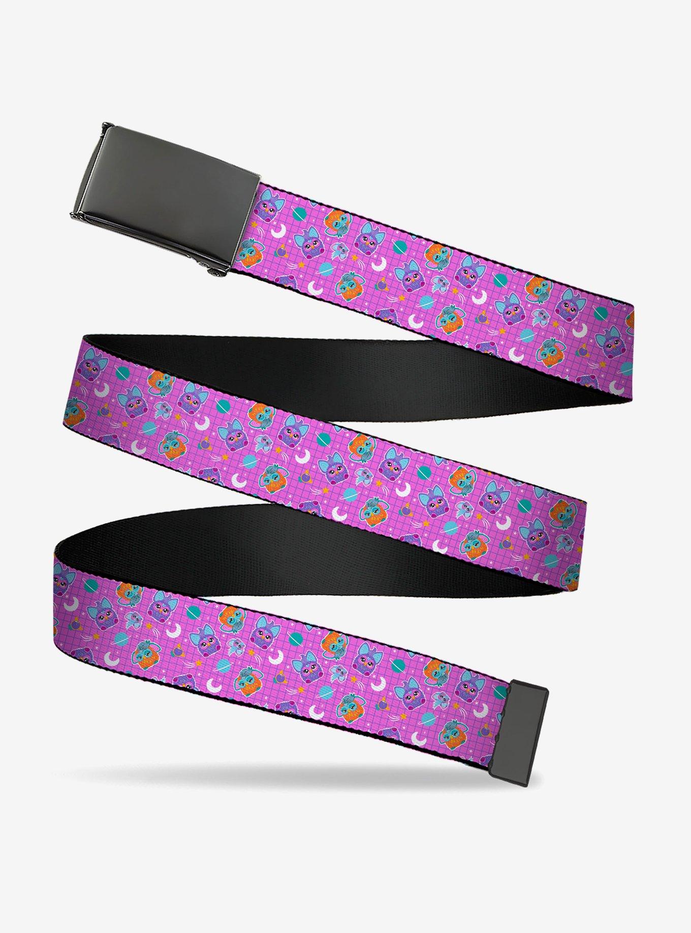 Furby and Furblets Galaxy Grid Collage Clamp Buckle Belt