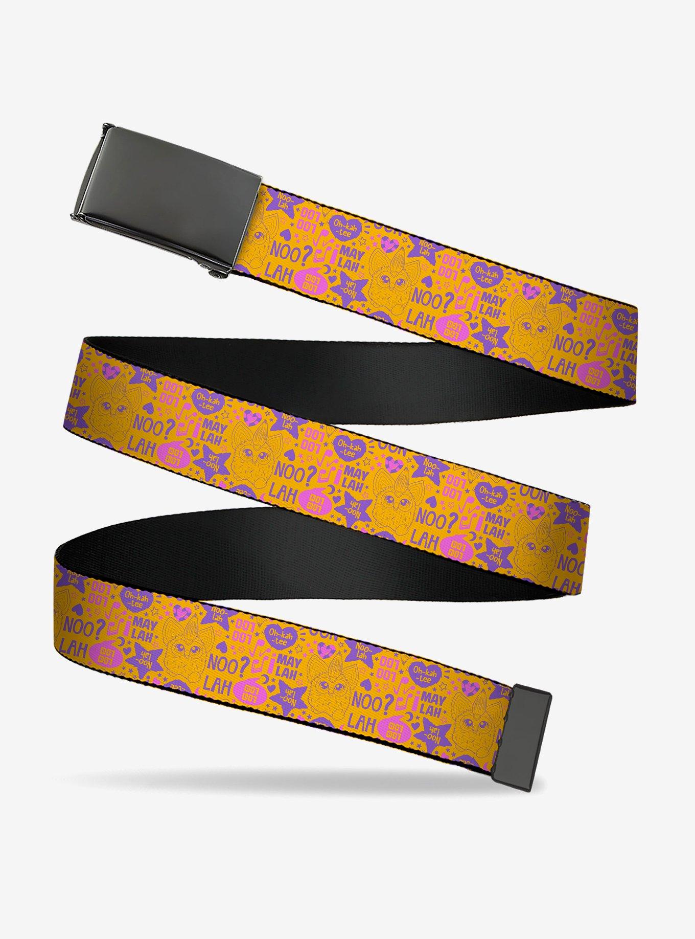 Furby Furbish Phrases & Icons Clamp Buckle Belt