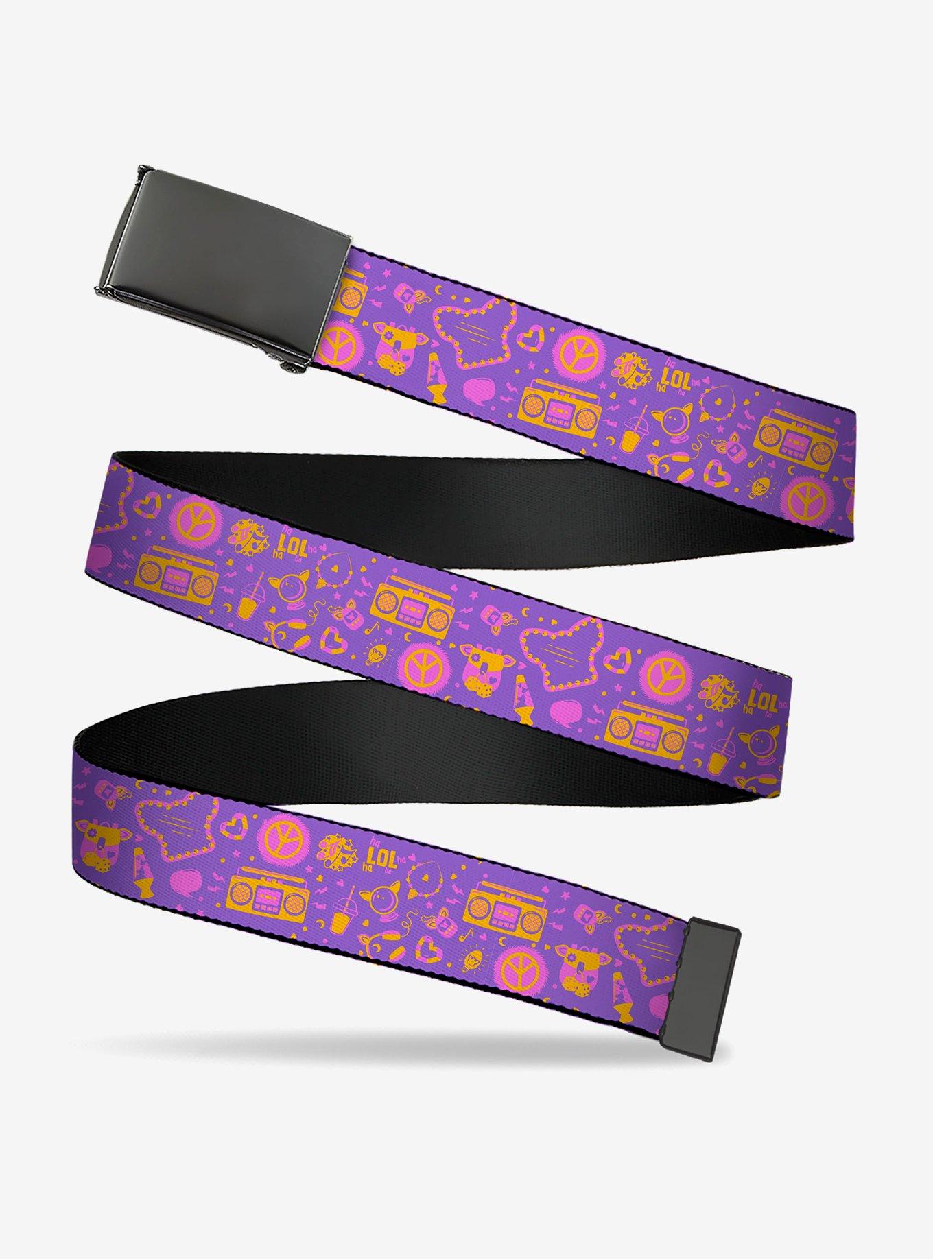 Furby Icons Collage Clamp Buckle Belt