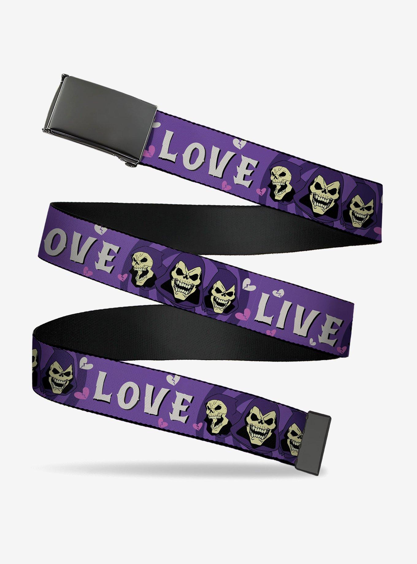 Masters of The Universe Skeletor Live Love Expressions Clamp Buckle Belt, , hi-res