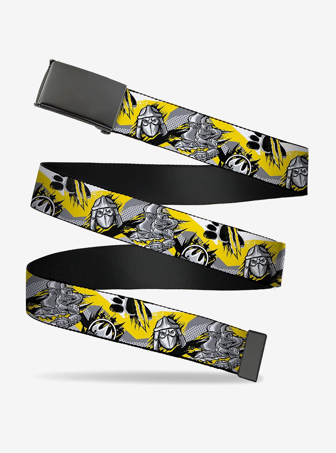 Teenage Mutant Ninja Turtles Shredder Pose & Icons Clamp Buckle Belt