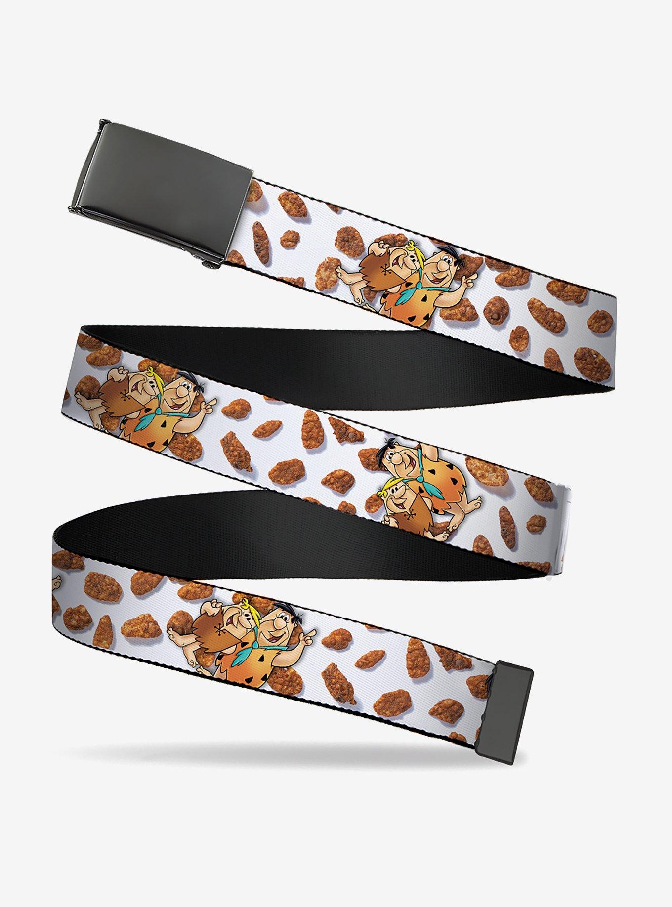 Cocoa Pebbles Fred and Barney Pose and Cereal Clamp Buckle Belt