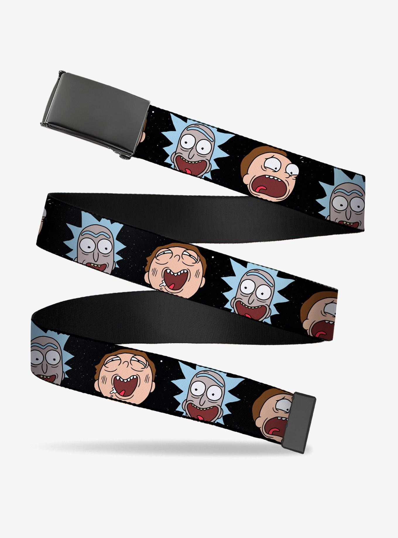 Rick and Morty Expressions In Space Clamp Buckle Belt