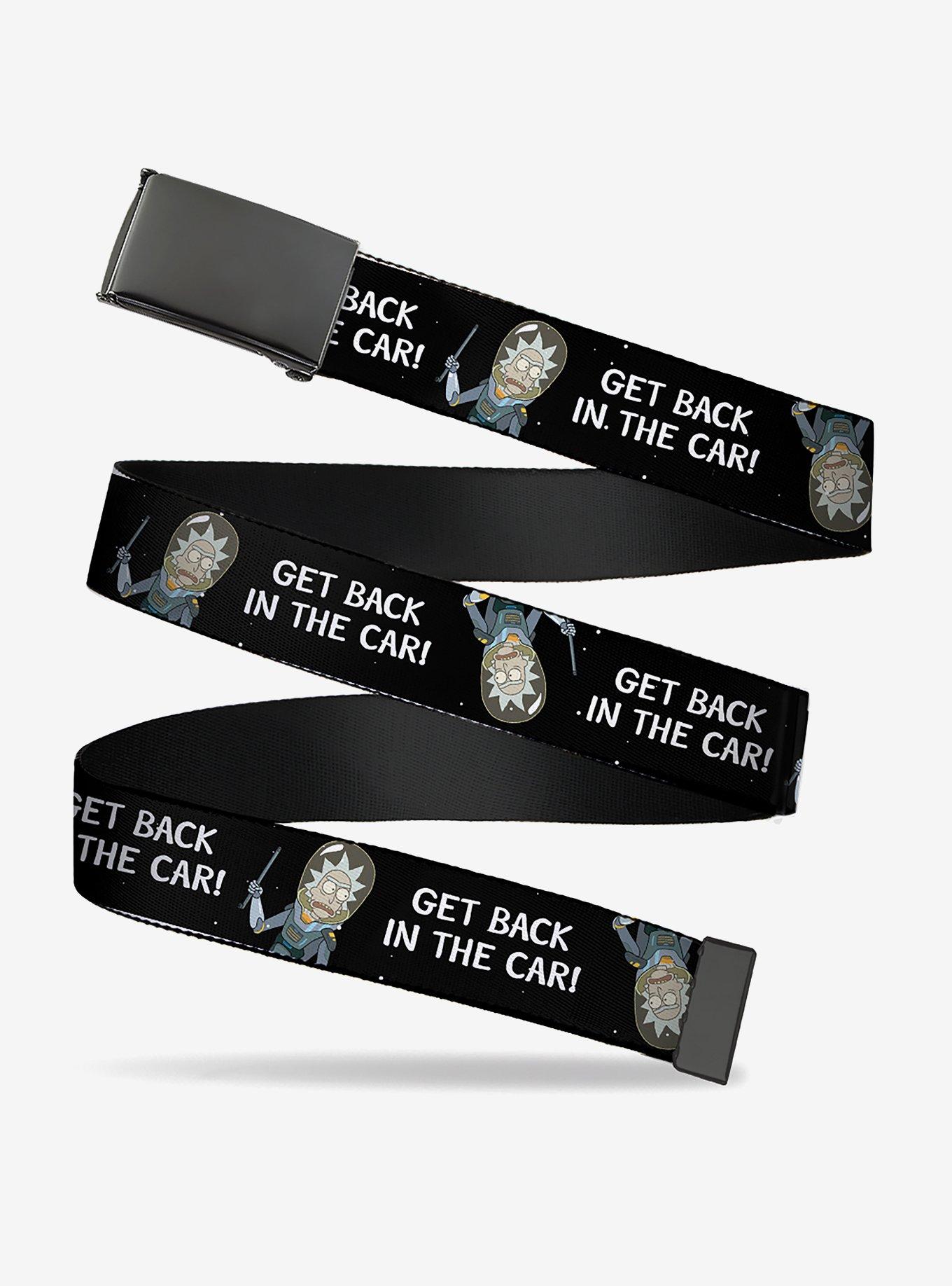 Rick and Morty Rick Get Back In The Car Pose Clamp Buckle Belt, , hi-res