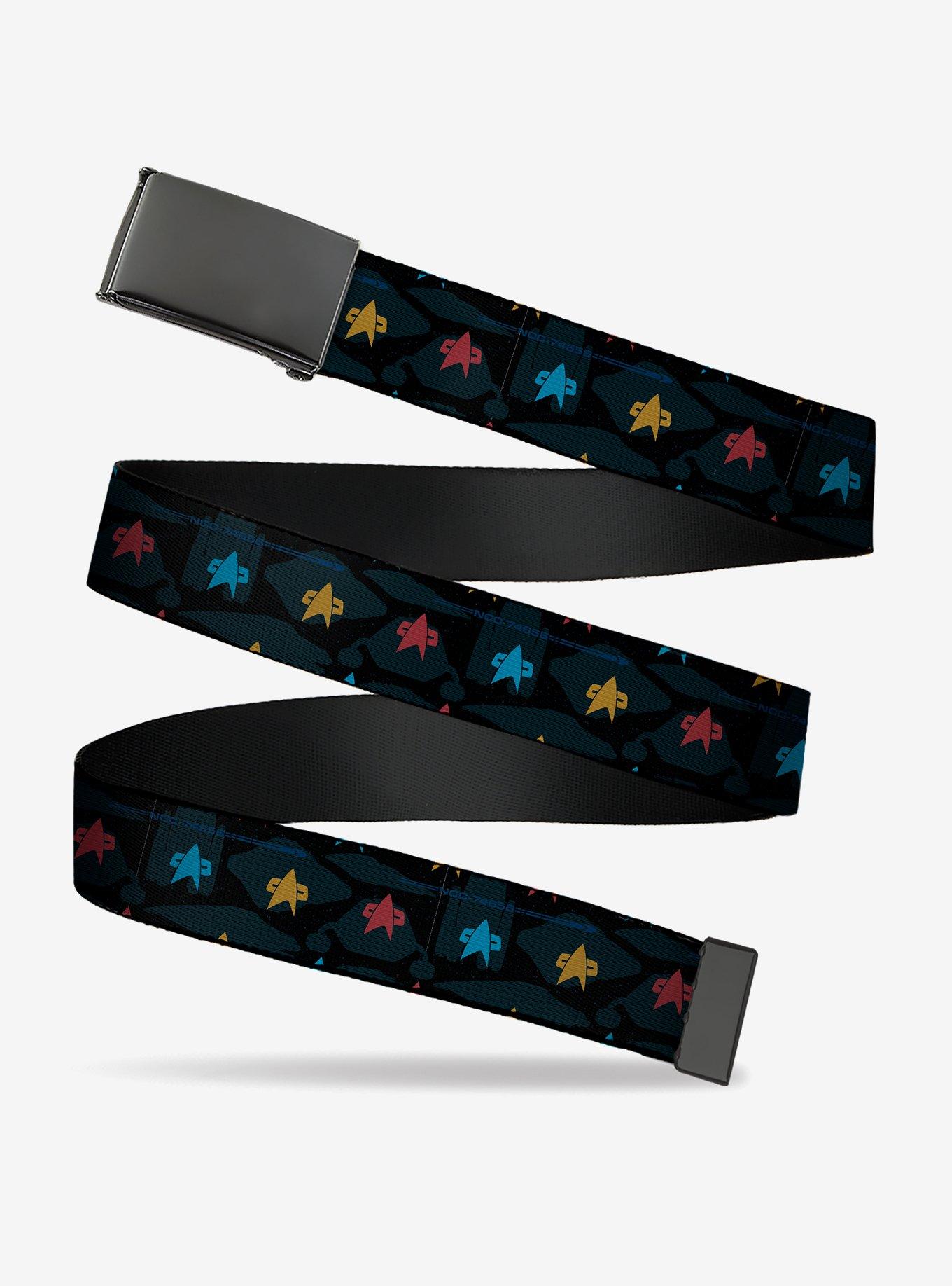 Star Trek Starfleet Insignia and Ship Silhouettes Clamp Buckle Belt, , hi-res