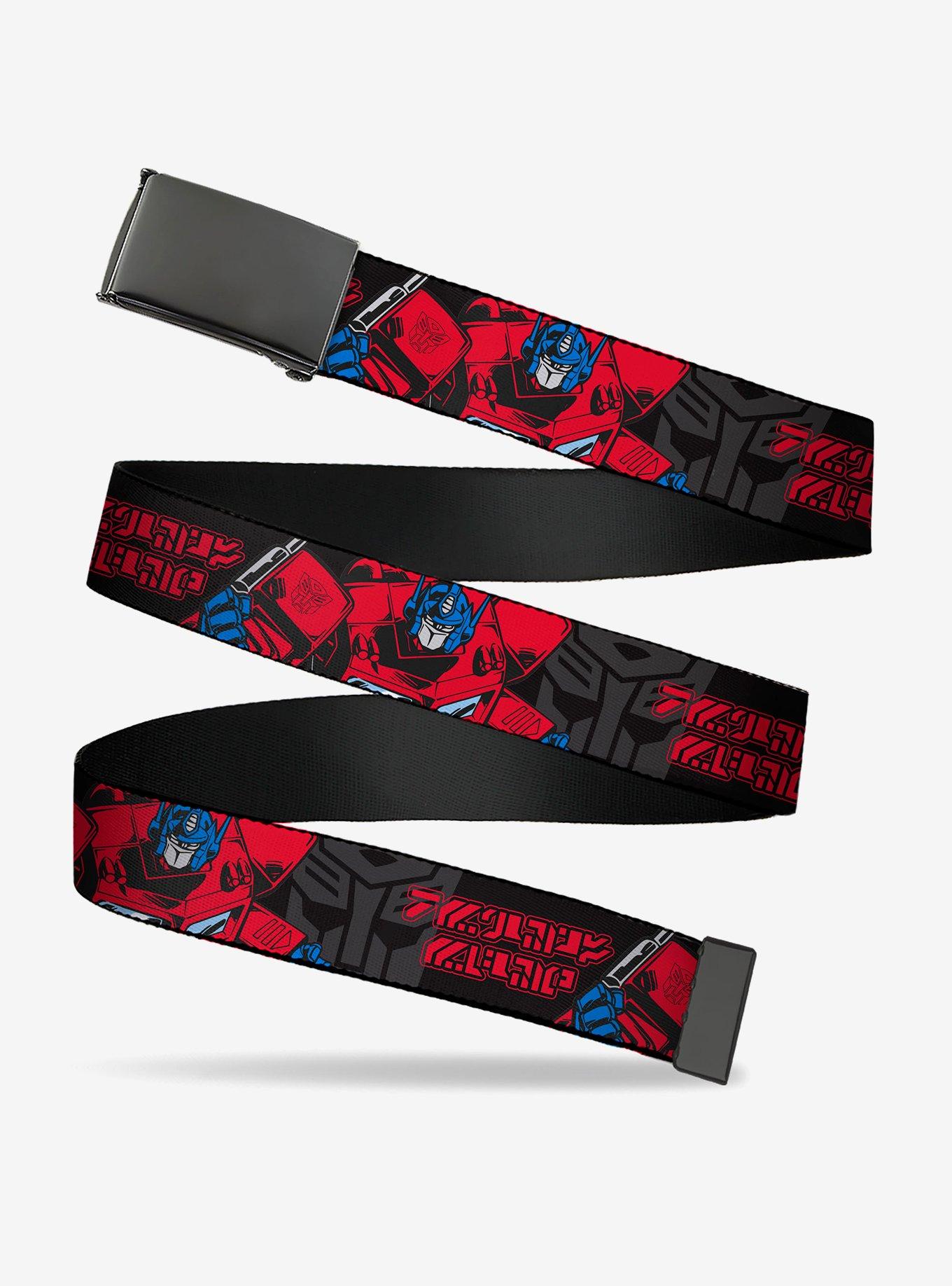 Transformers Generations Optimus Prime and Autobot Icon Clamp Buckle Belt