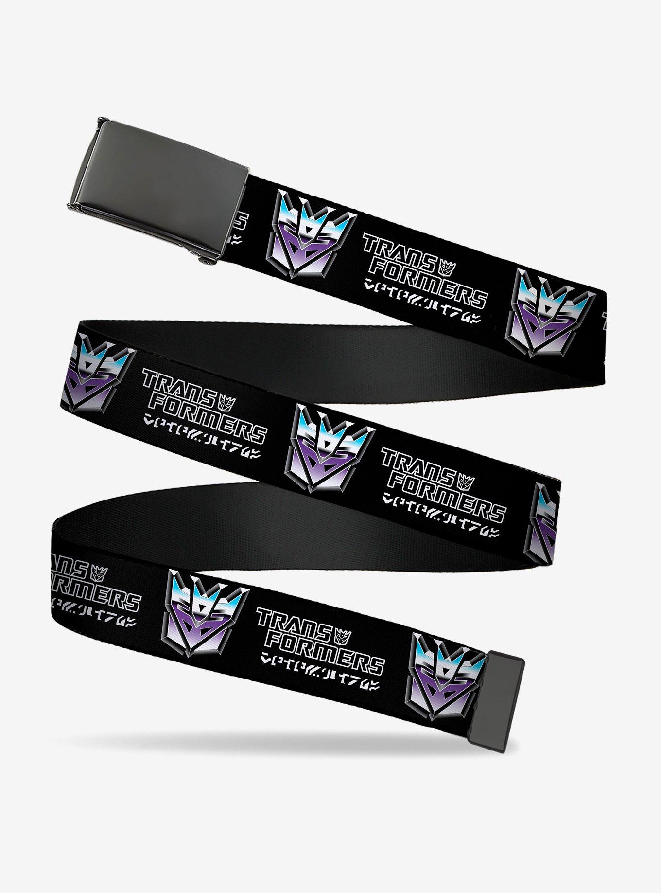 Transformers Decepticons Cybertronian Icon Clamp Buckle Belt