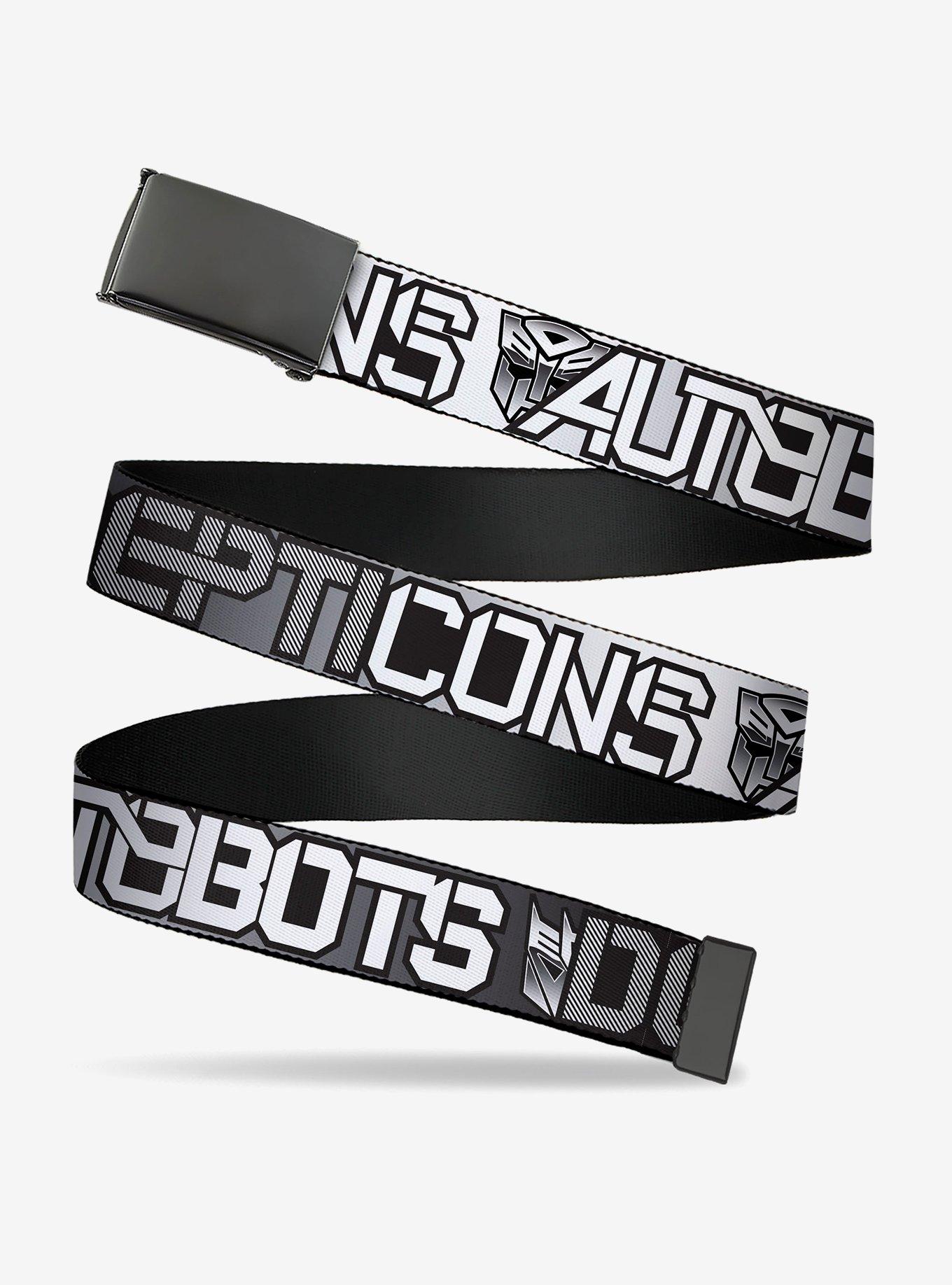 Transformers Autobots Decepticons Shield and Texts Clamp Buckle Belt, , hi-res
