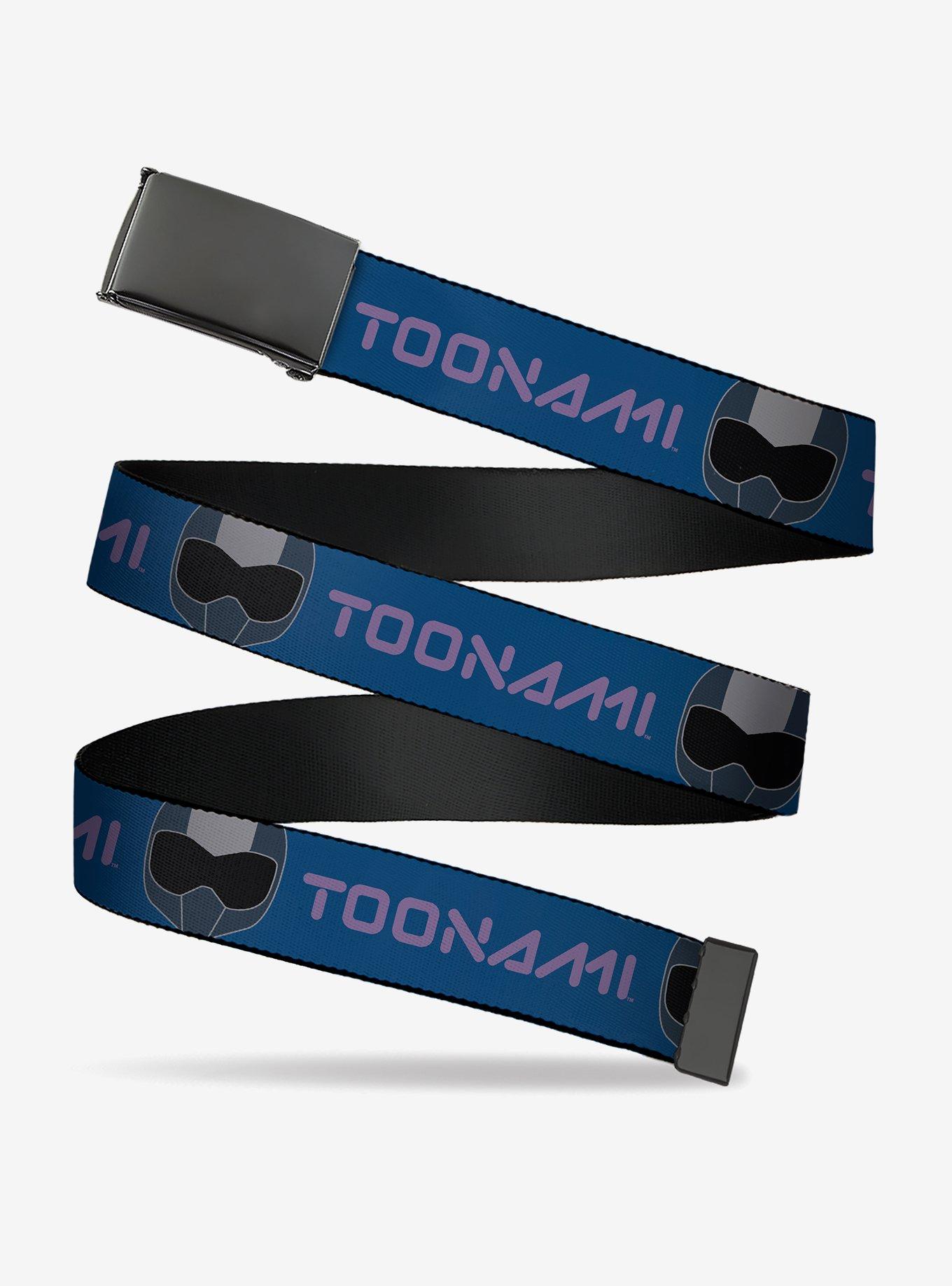 Toonami Title Logo and Robot Tom Head Clamp Buckle Belt