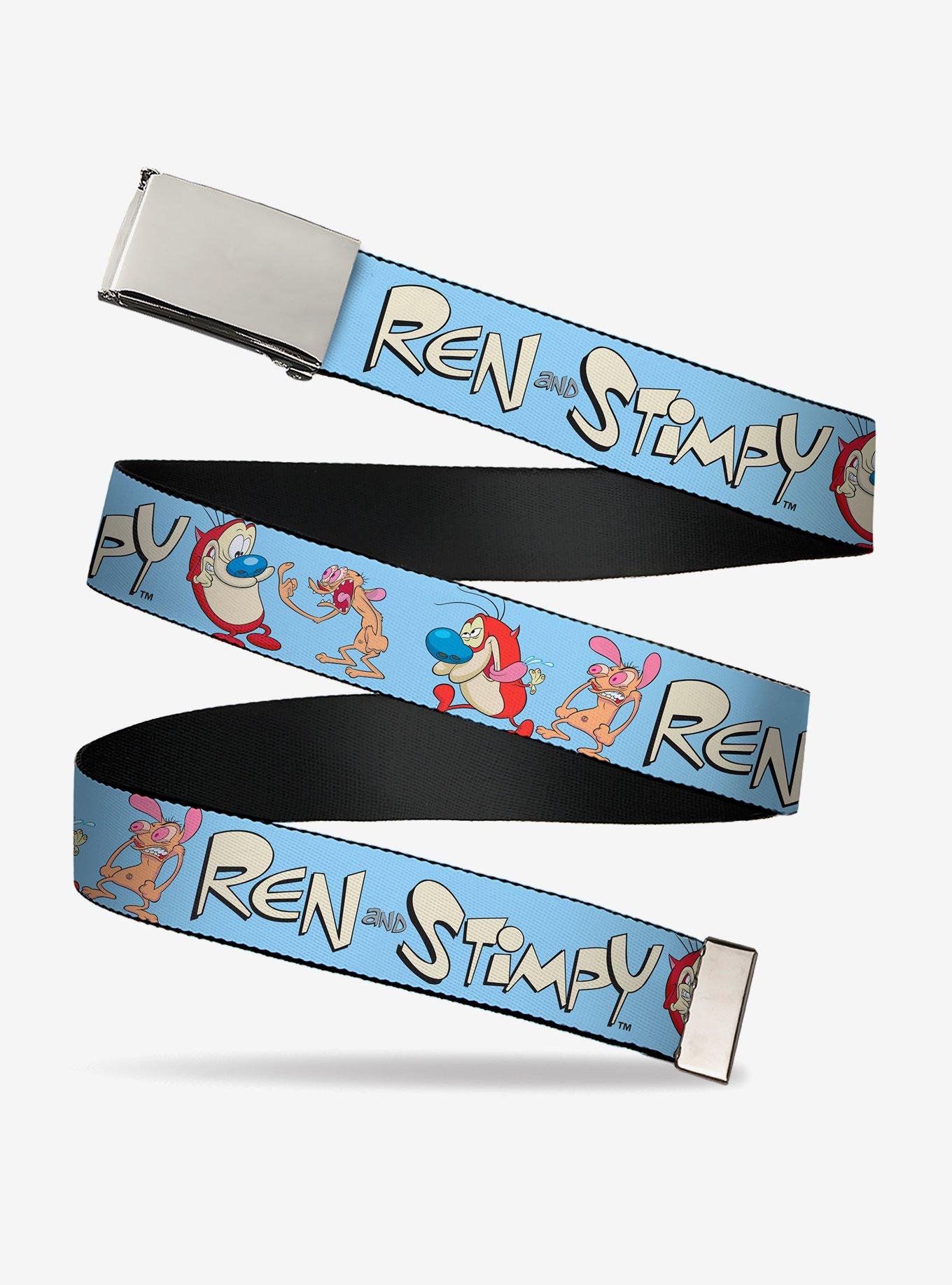 The Ren & Stimpy Show Title Logo and Poses Baby Clamp Buckle Belt, , hi-res