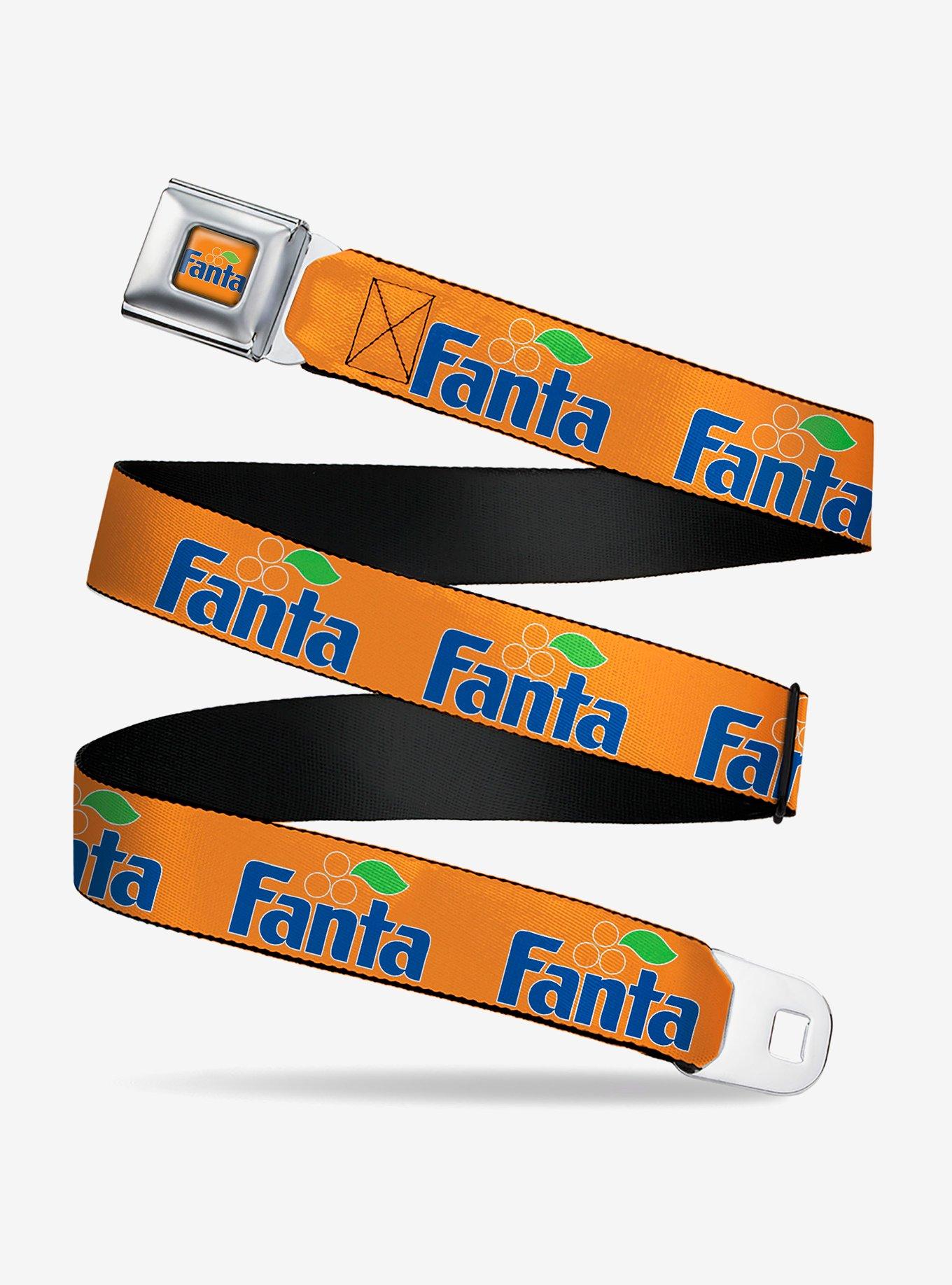 Fanta Vintage Logo Blue Seatbelt Buckle Belt