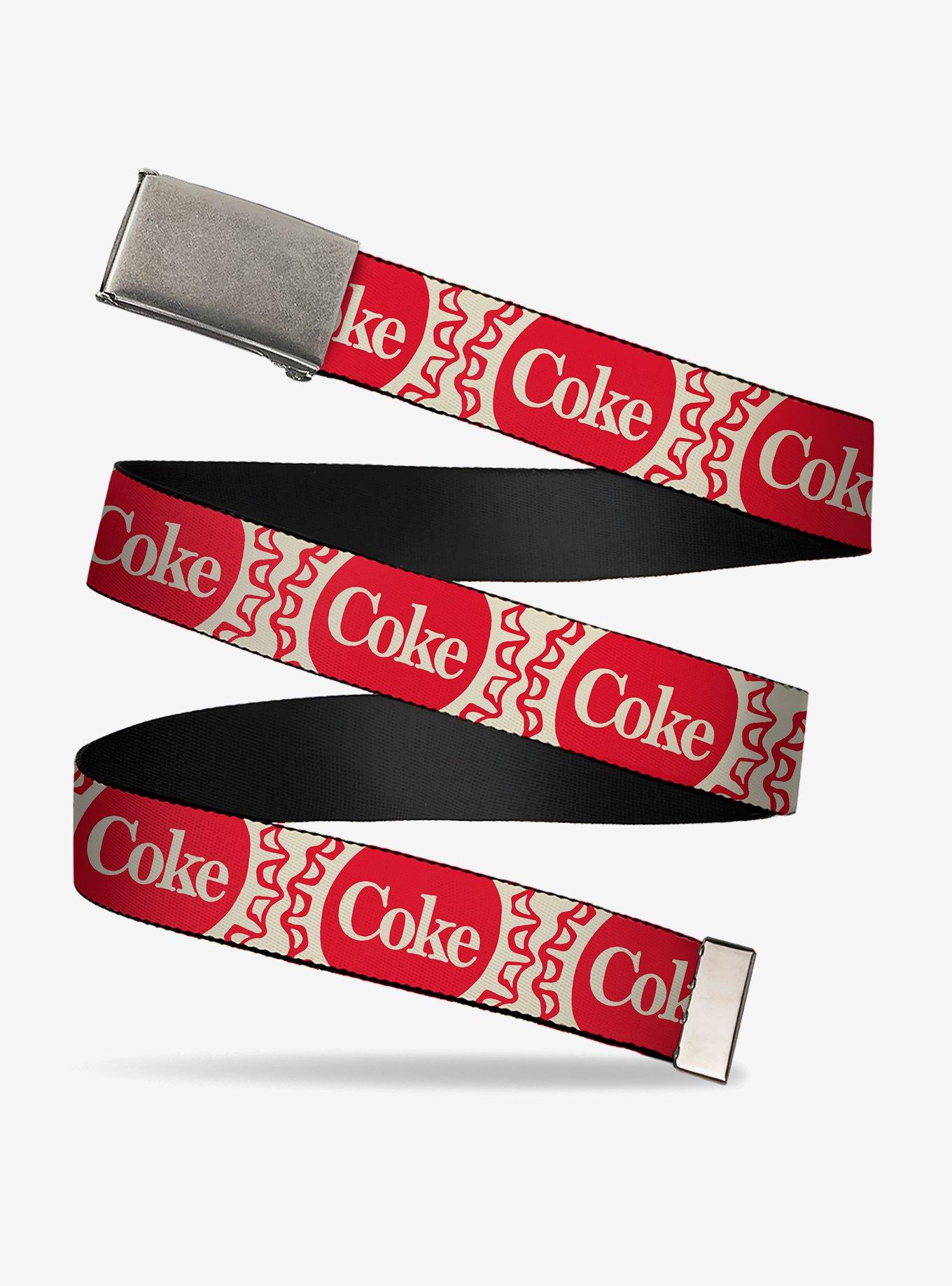 Vintage Coke Bottle Caps Clamp Buckle Belt, , hi-res