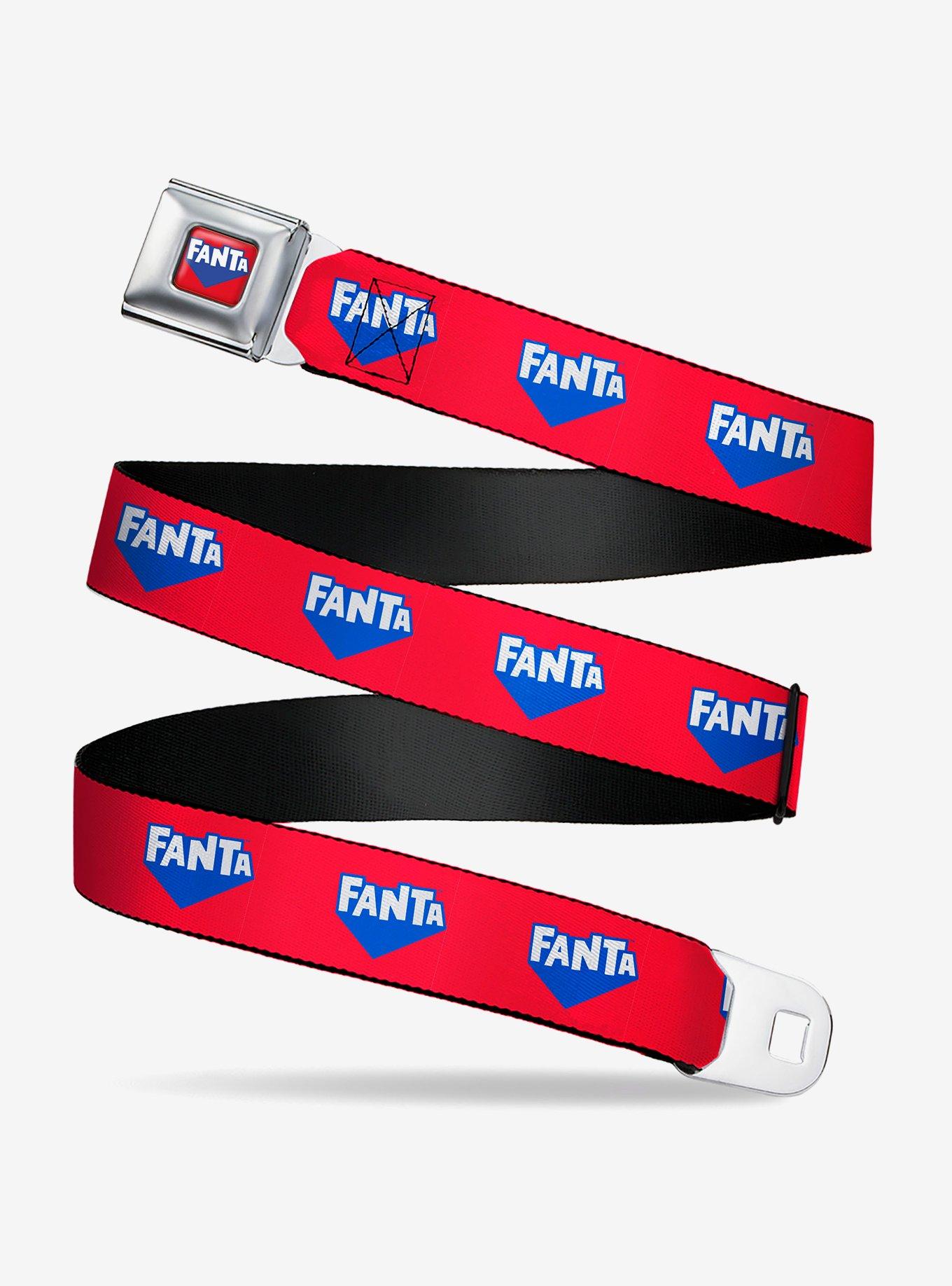 Fanta Logo Strawberry Seatbelt Buckle Belt, , hi-res