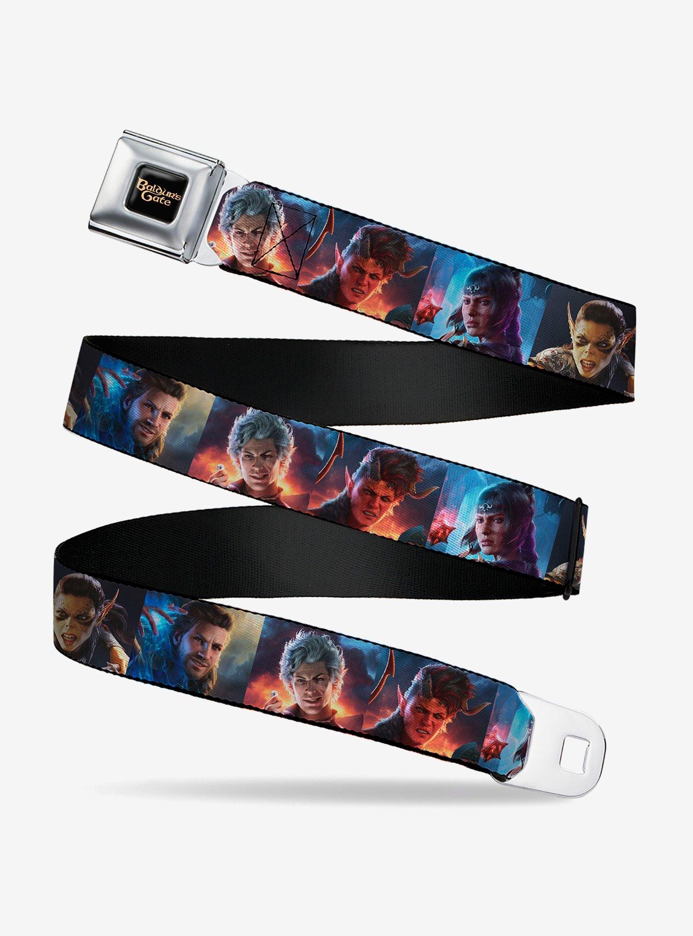 Baldur's Gate III Five Character Pose Blocks Seatbelt Buckle Belt