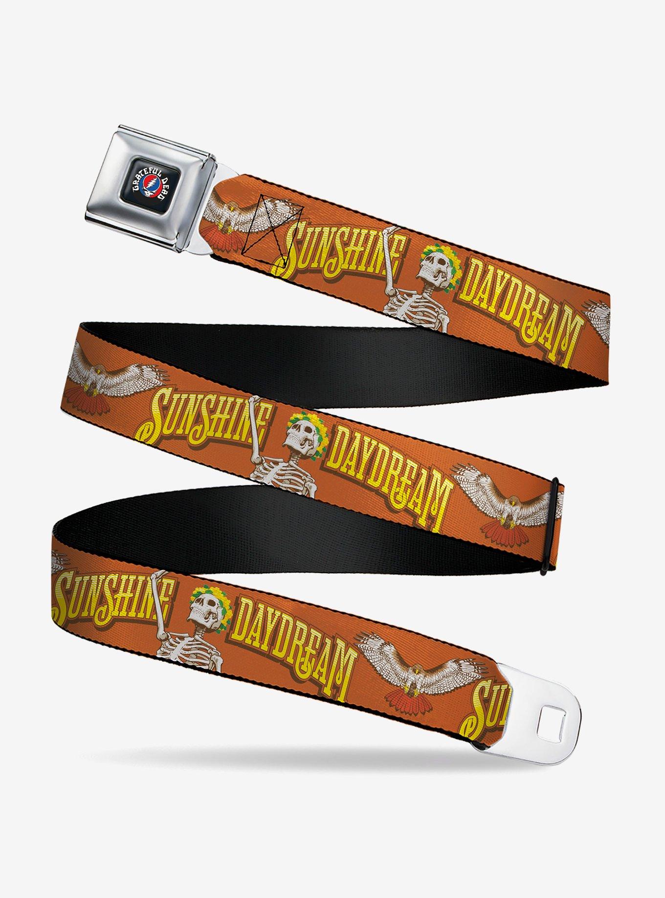 Grateful Dead Sunshine Daydream Skeleton Seatbelt Buckle Belt, , hi-res