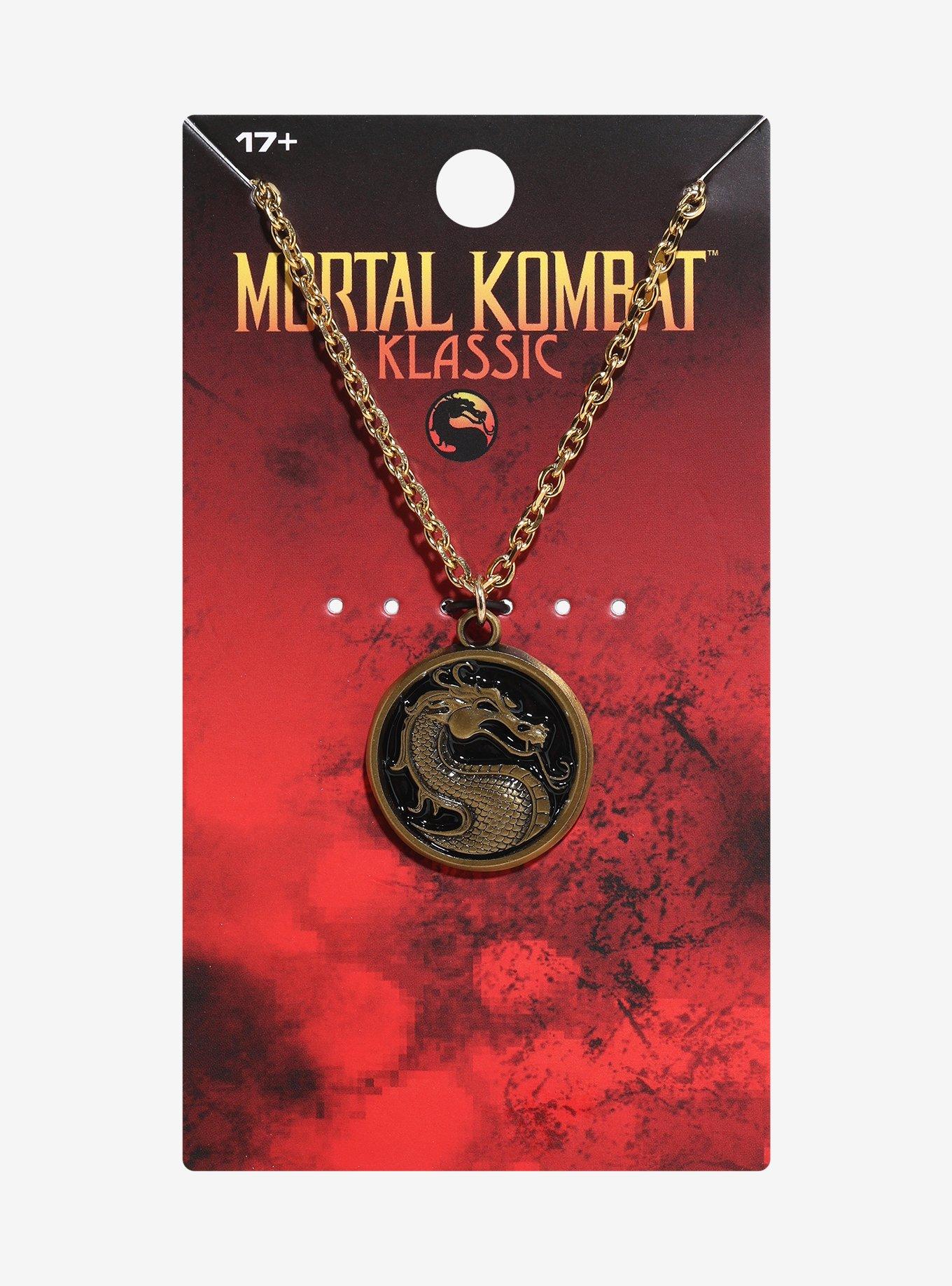 Mortal Kombat Logo Pendant Necklace, , hi-res