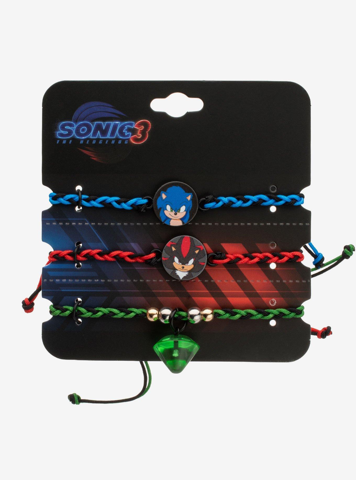 Sonic The Hedgehog 3 Duo & Emerald Cord Bracelet Set, , hi-res