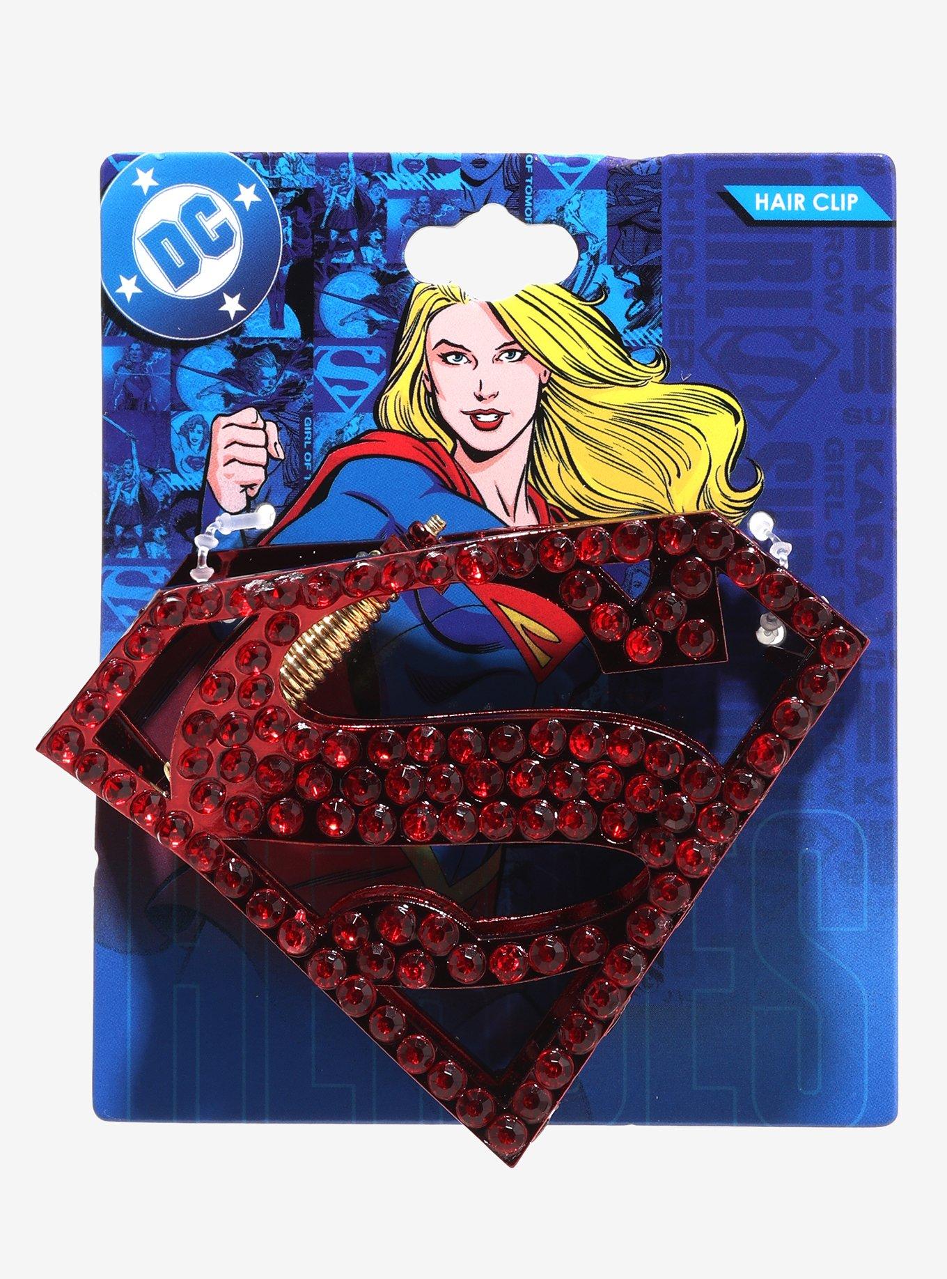 DC Comics Supergirl Rhinestone Shield Claw Hair Clip, , hi-res