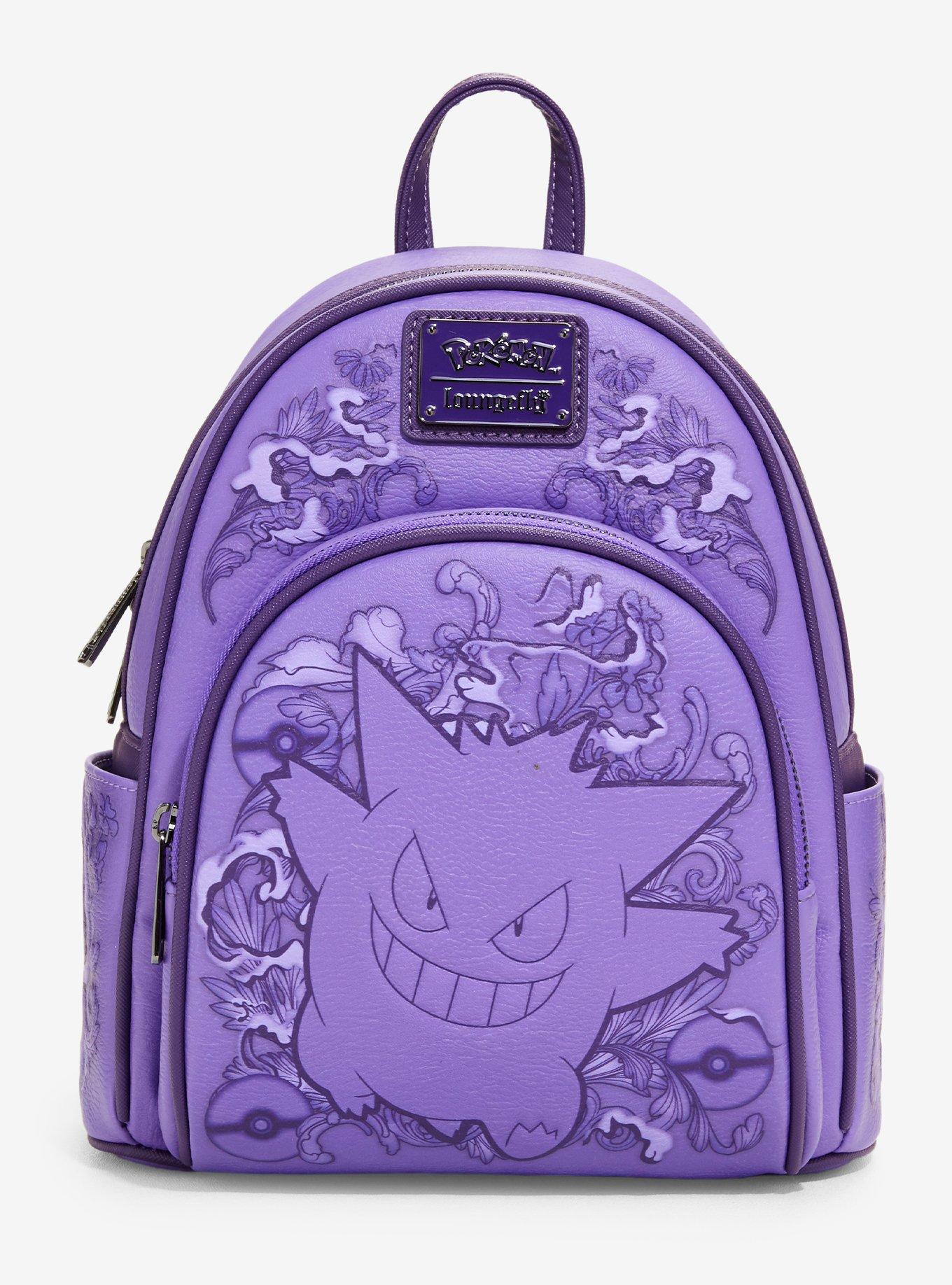 Loungefly Pok&eacute;mon Gengar Purple Floral Mini Backpack - BoxLunch Exclusive, , hi-res
