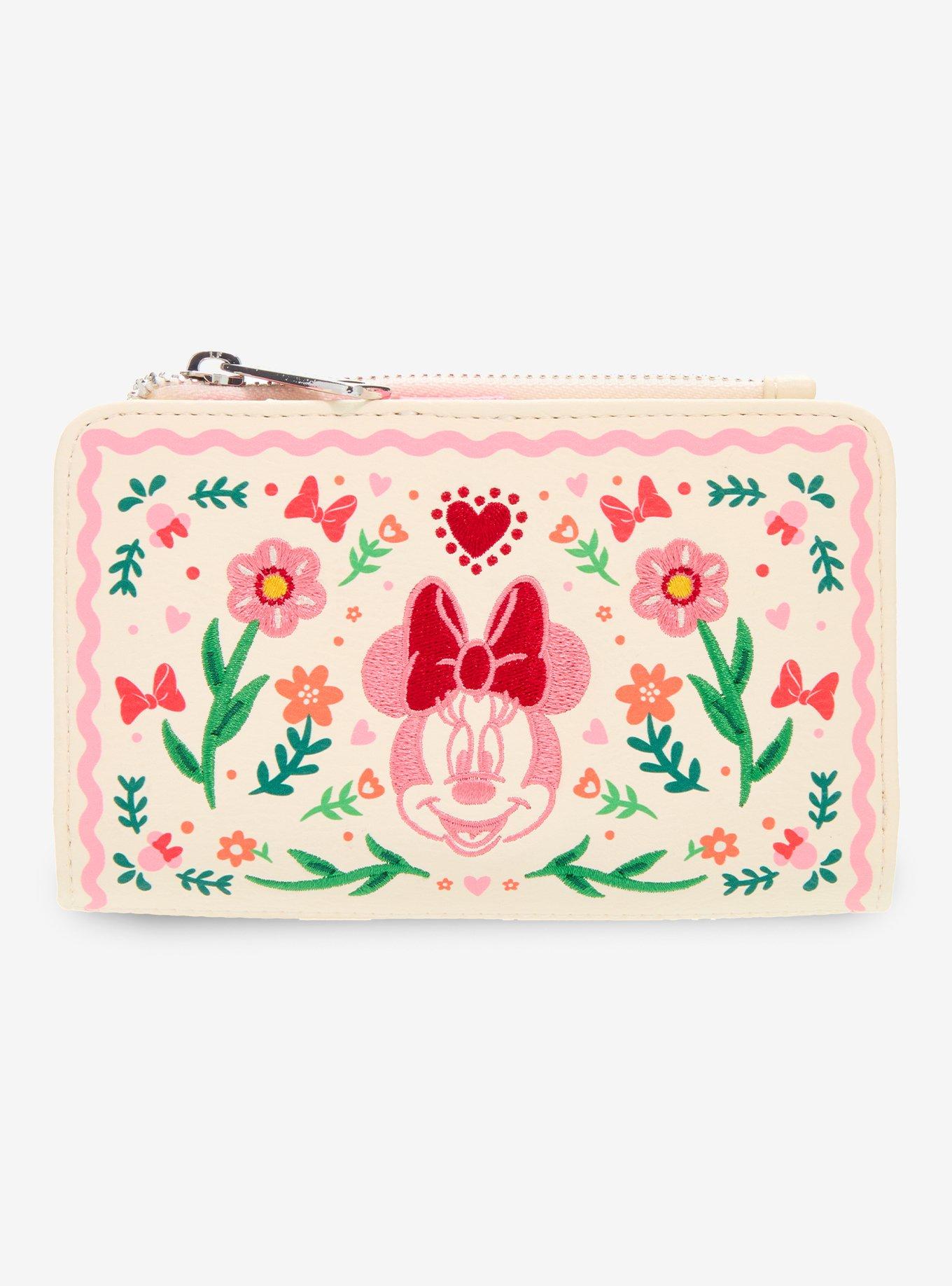 Loungefly Disney Minnie Mouse Floral Embroidered Wallet - BoxLunch Exclusive, , hi-res