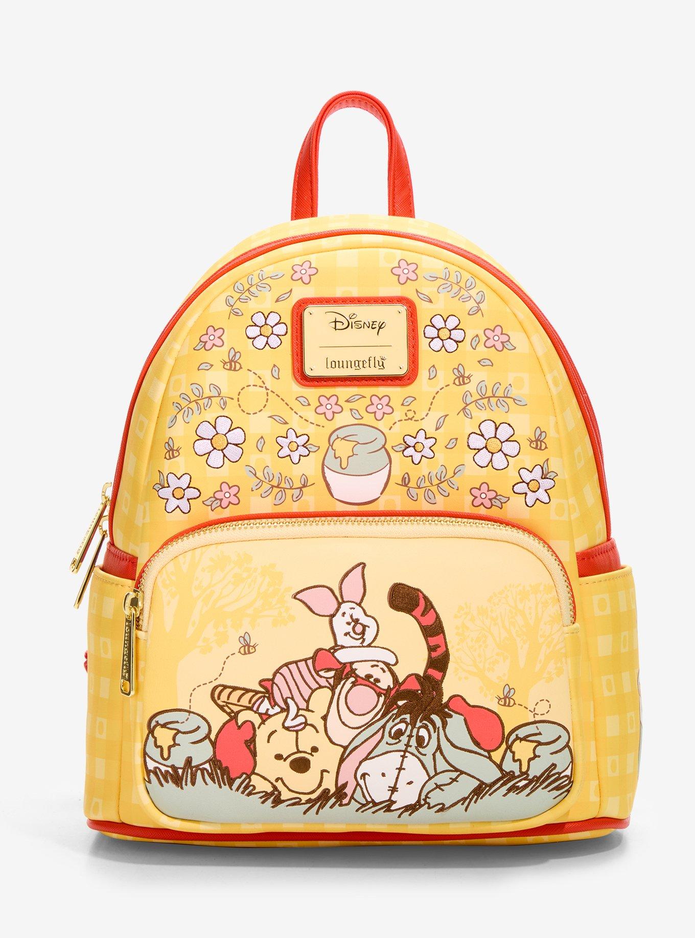 Loungefly Disney Winnie the Pooh Floral Gingham Mini Backpack - BoxLunch Exclusive, , hi-res