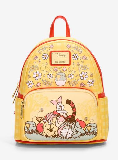 Loungefly Disney Winnie the Pooh Floral Gingham Mini Backpack