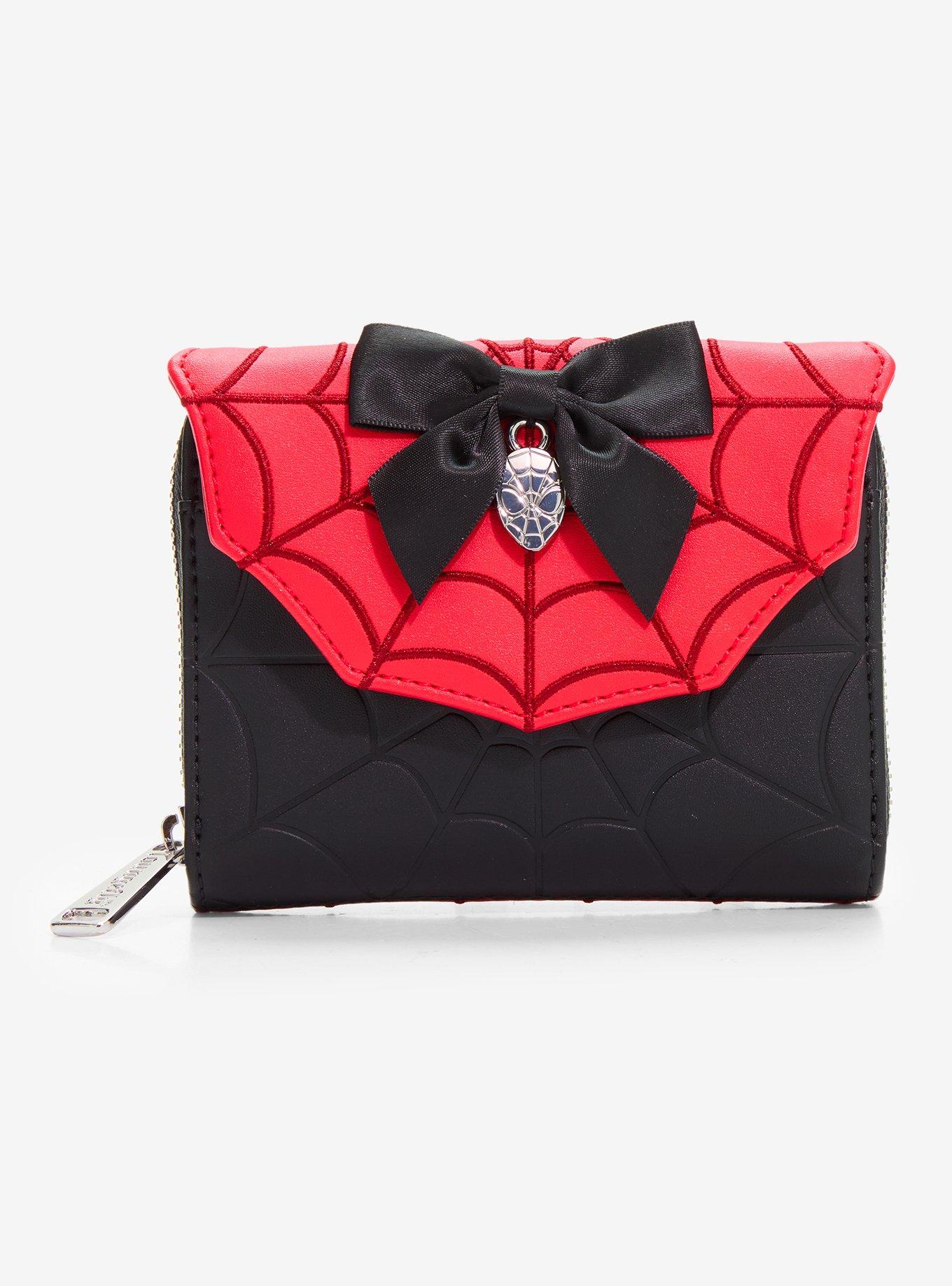 Loungefly Marvel Spider-Man Web Bow Wallet - BoxLunch Exclusive, , hi-res