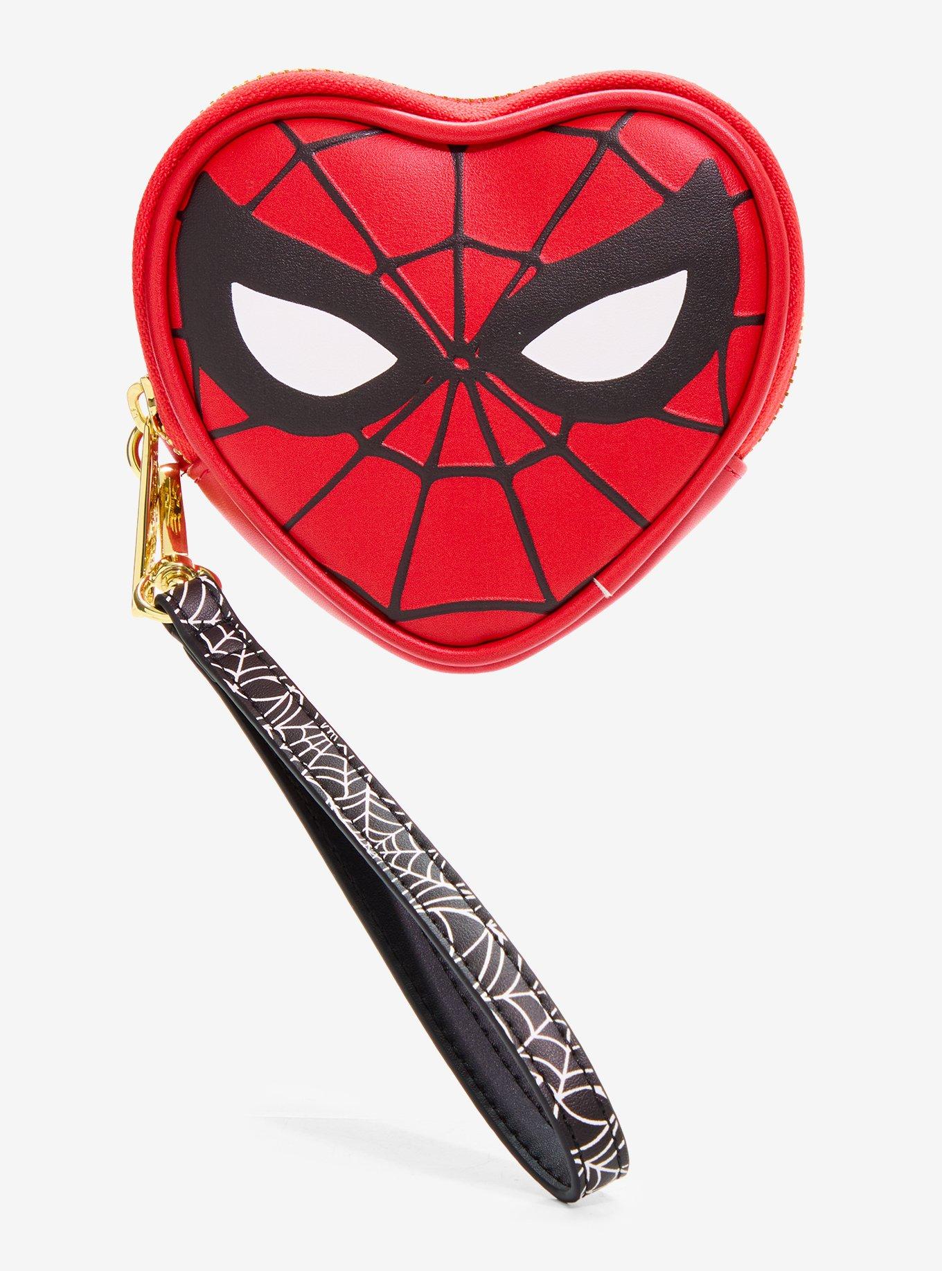 Loungefly Marvel Spider-Man Heart Mask Coin Purse - BoxLunch Exclusive, , hi-res