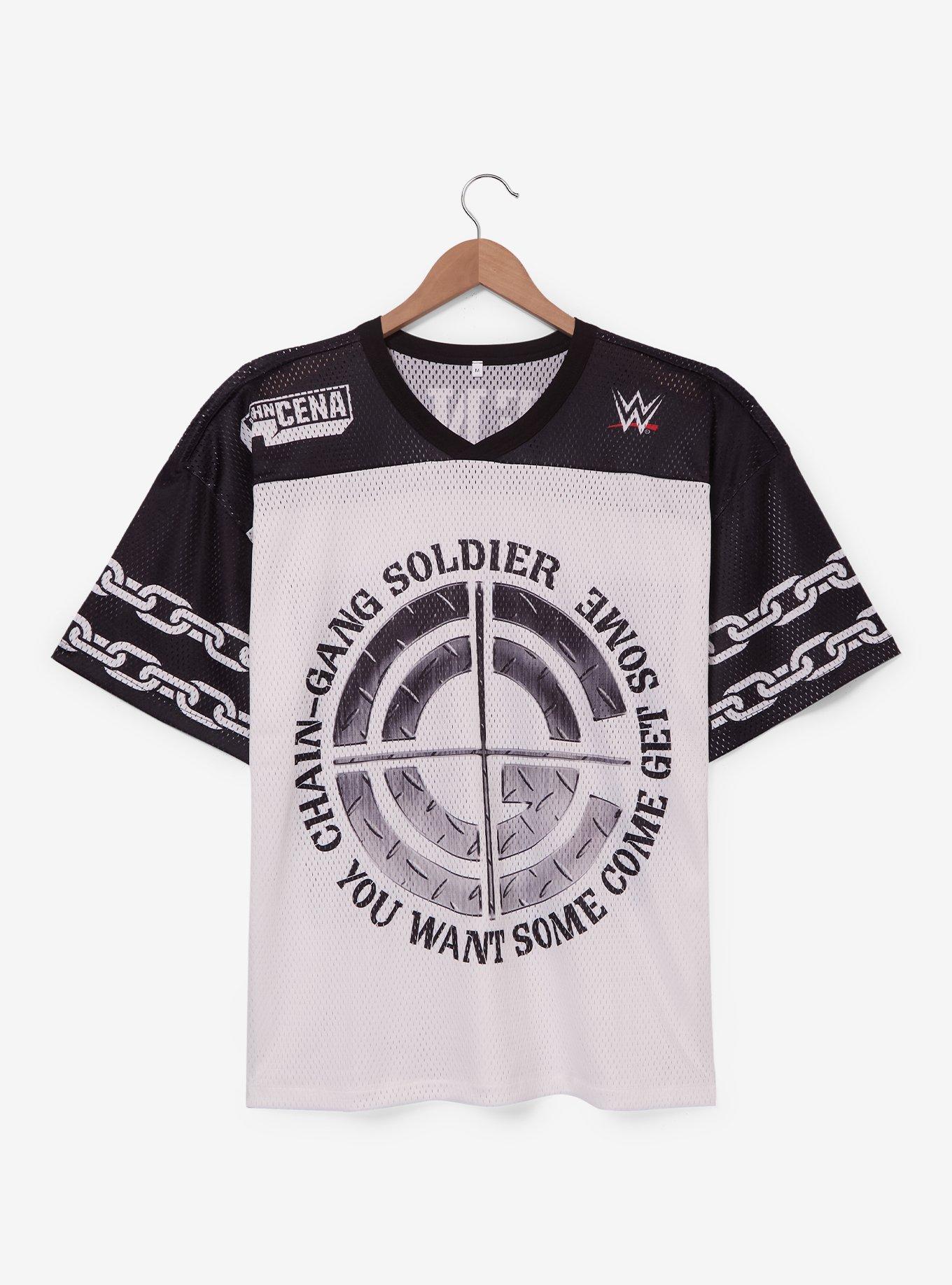 WWE John Cena Chain-Gang Soldier Mesh Football Jersey - BoxLunch Exclusive, , hi-res
