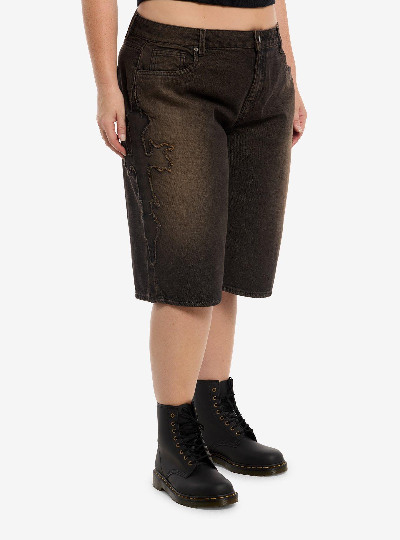 Grey Vintage Cross Jorts Plus Size
