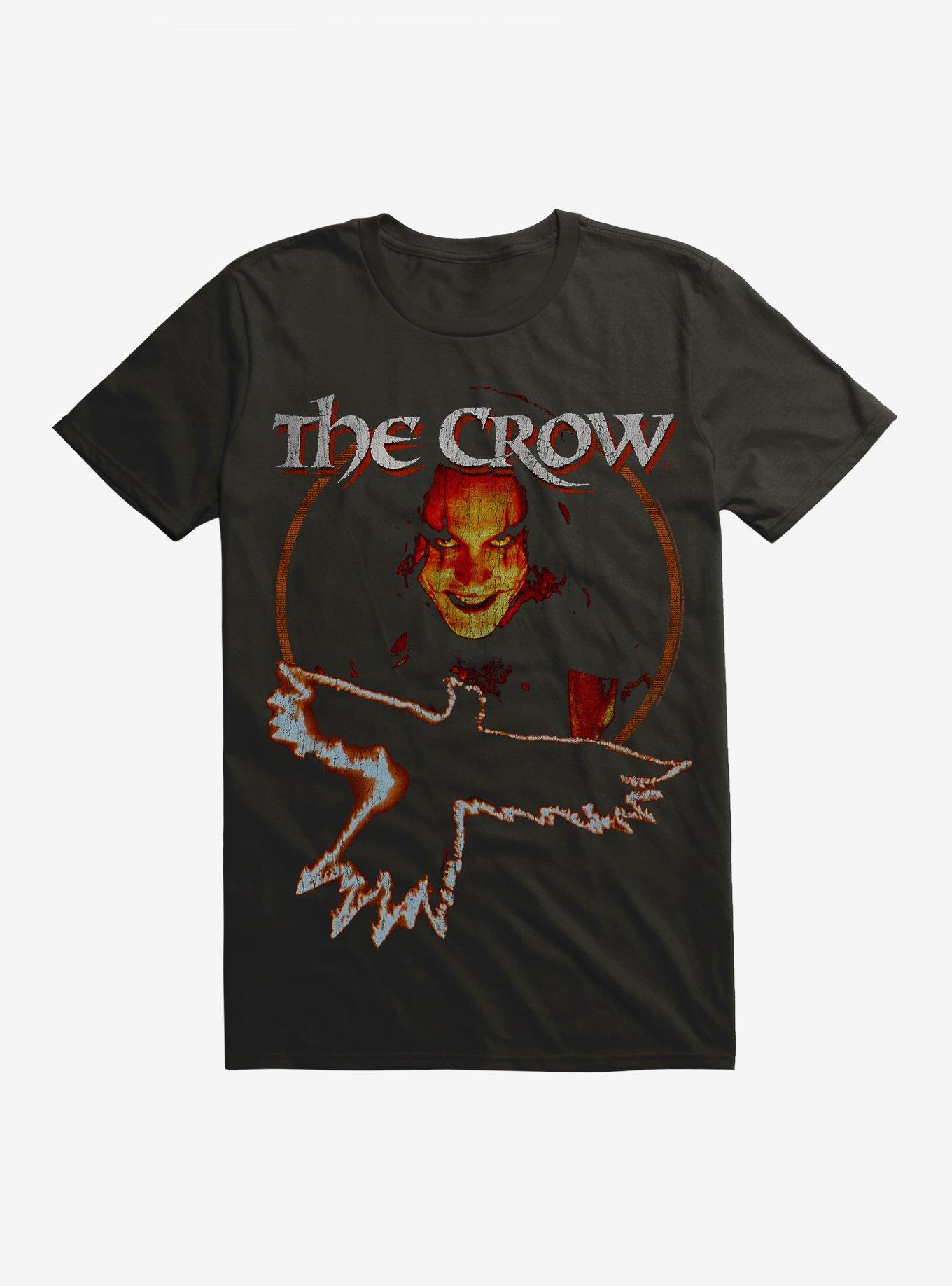 The Crow Distressed Fire Crow Jumbo Print T-Shirt, , hi-res