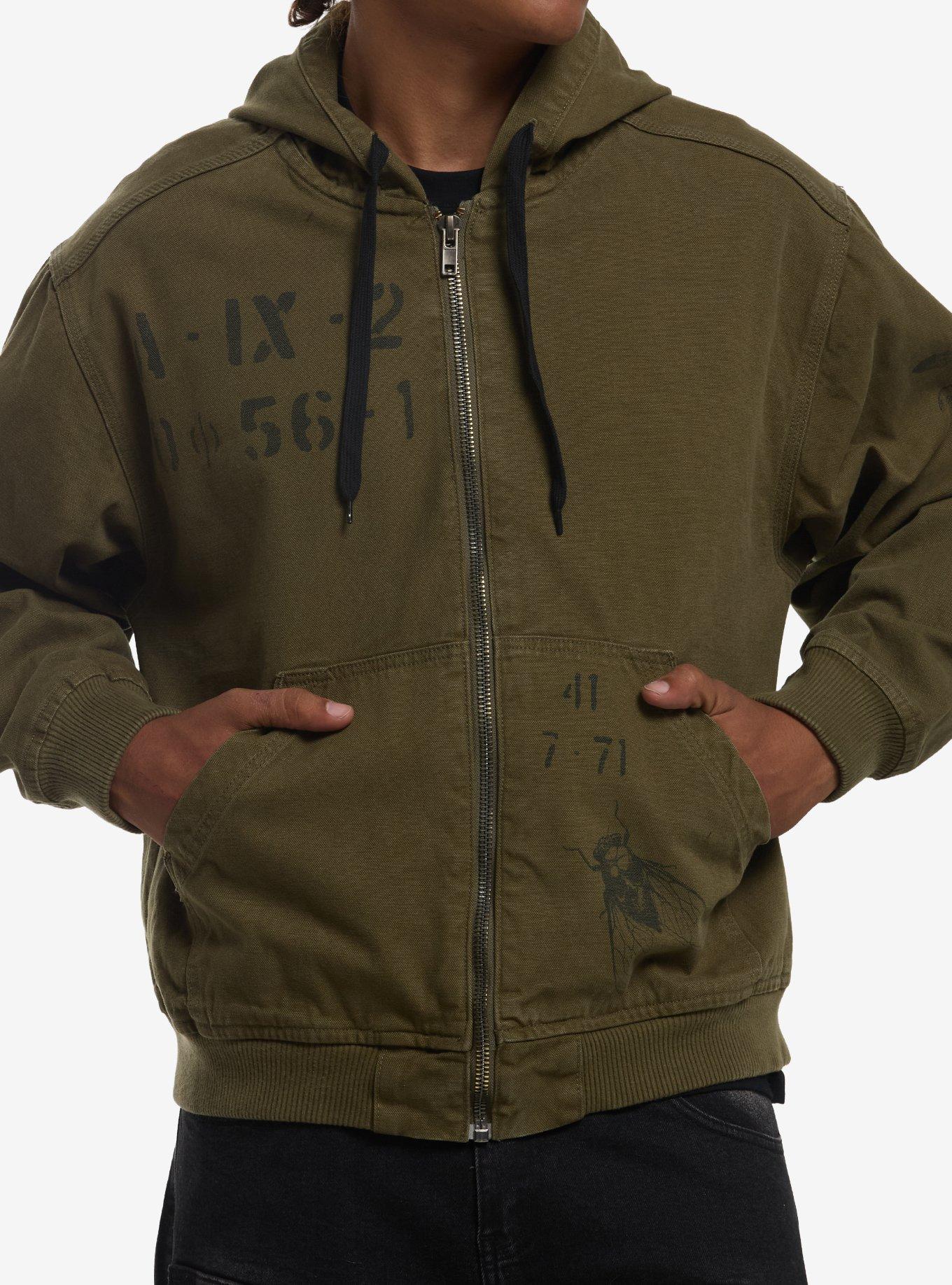 Olive Insects Radiation Symbol Jacket, , hi-res